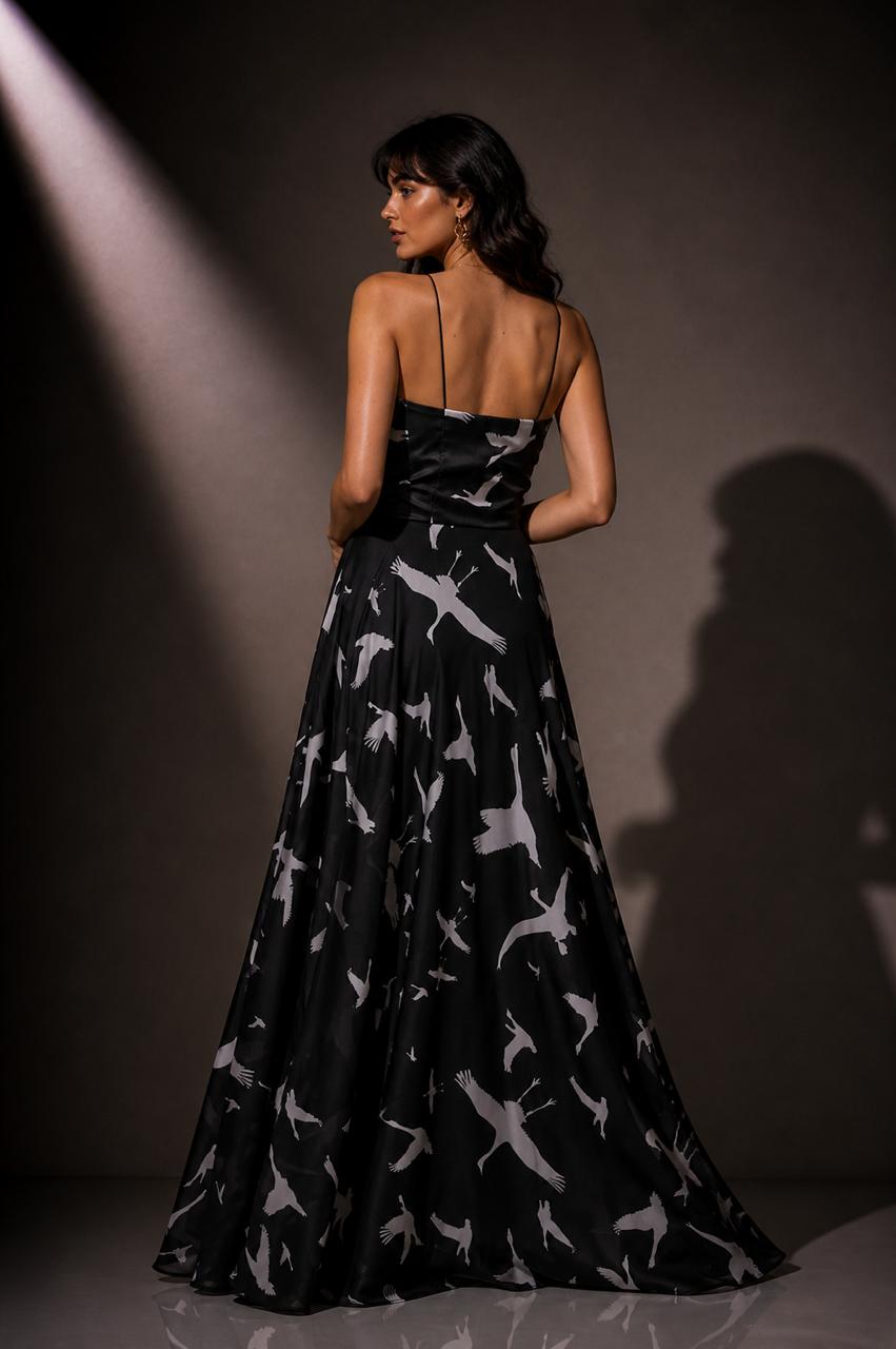 Vestido Gil Gaviotas Negras