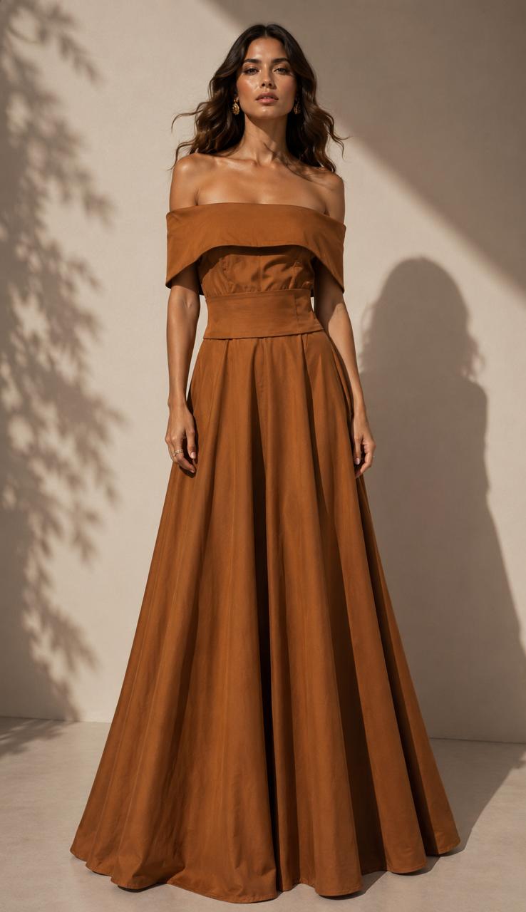 Vestido Topacio Tierra