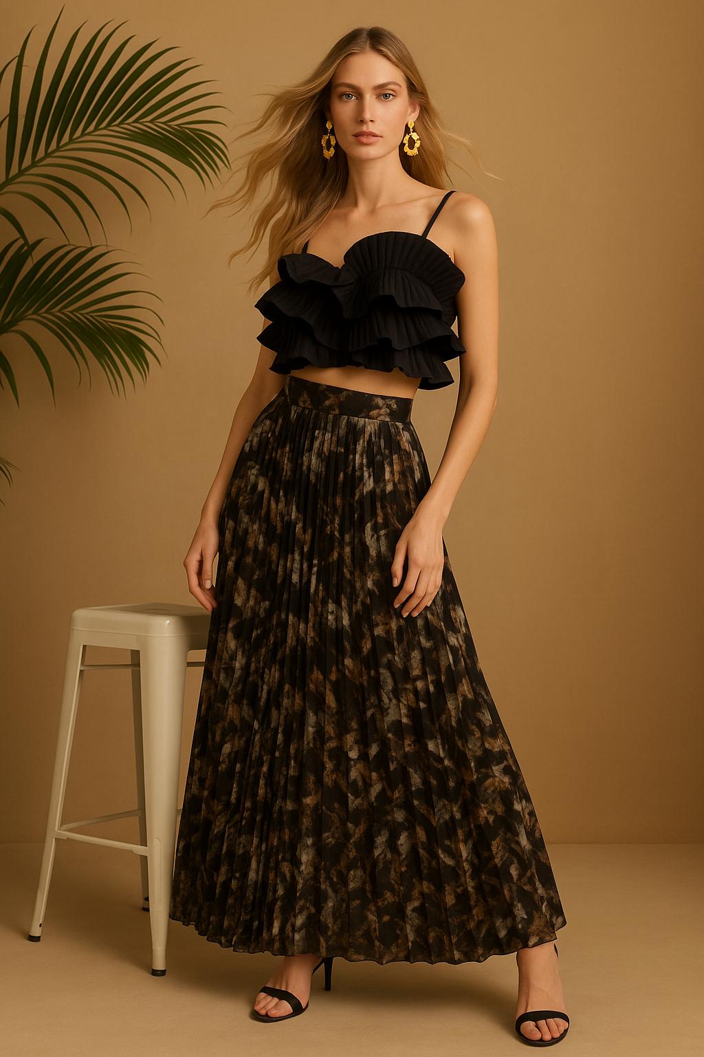 Falda Disdior Feathers Negro