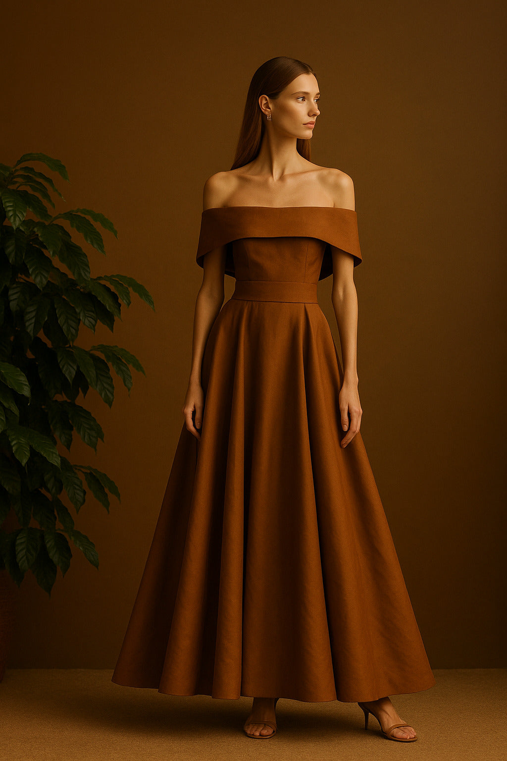 Vestido Topacio Tierra