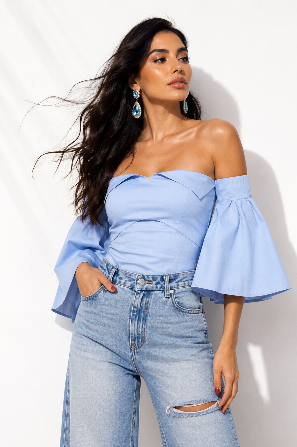 Blusa Agustina Celeste