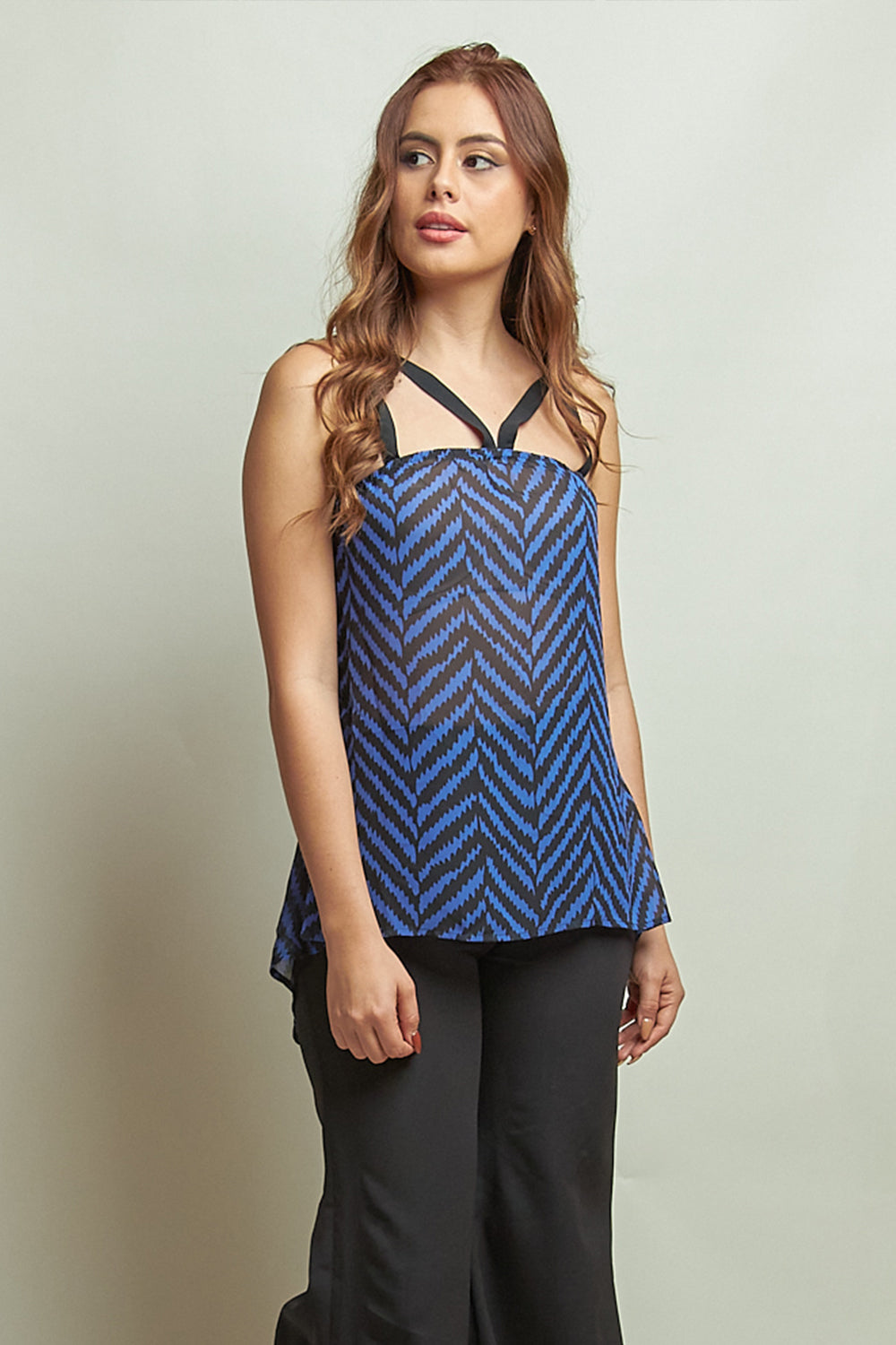 Blusa Candela Azul Estampado
