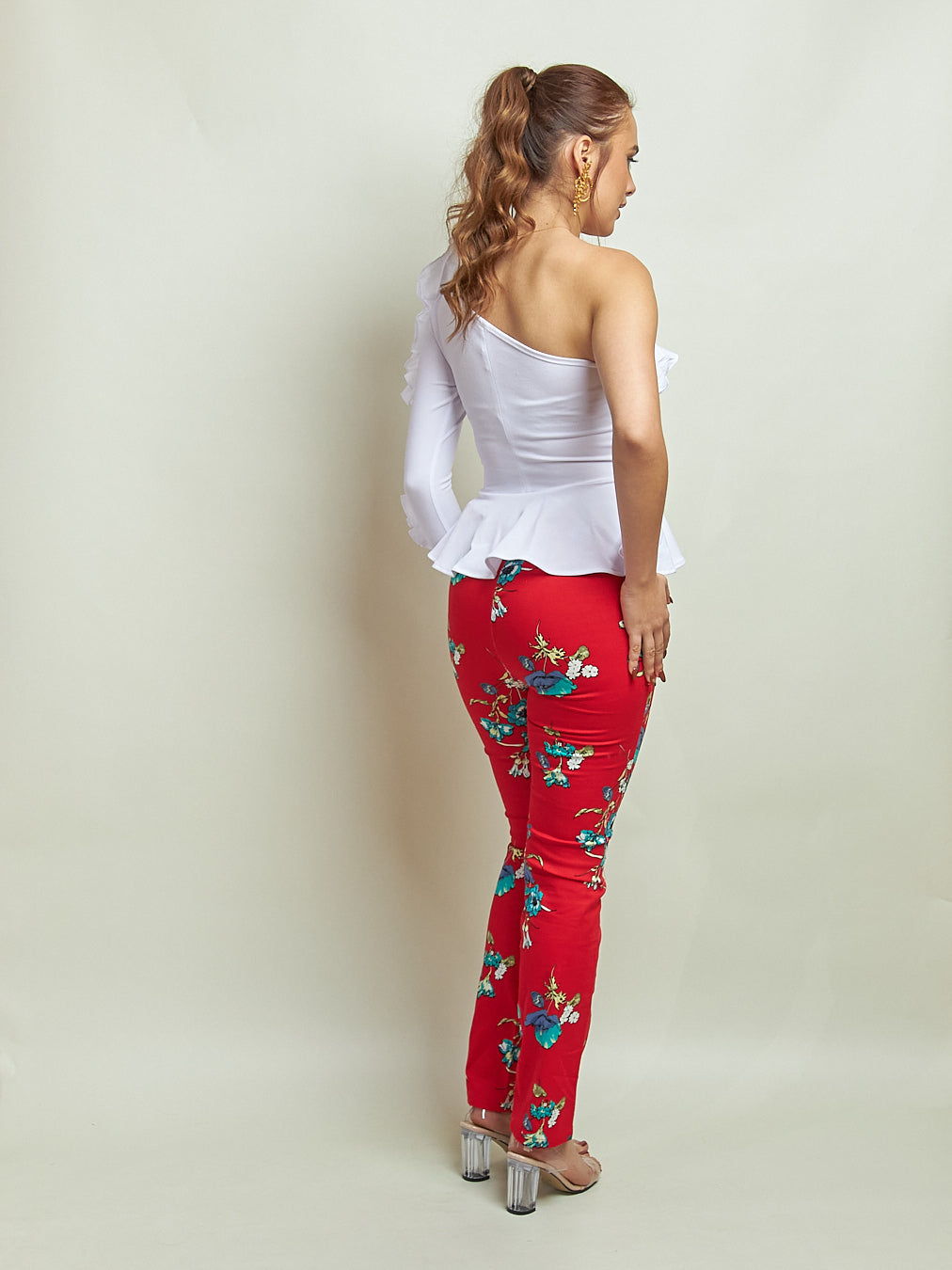Pantalón Murex Rojo Flores