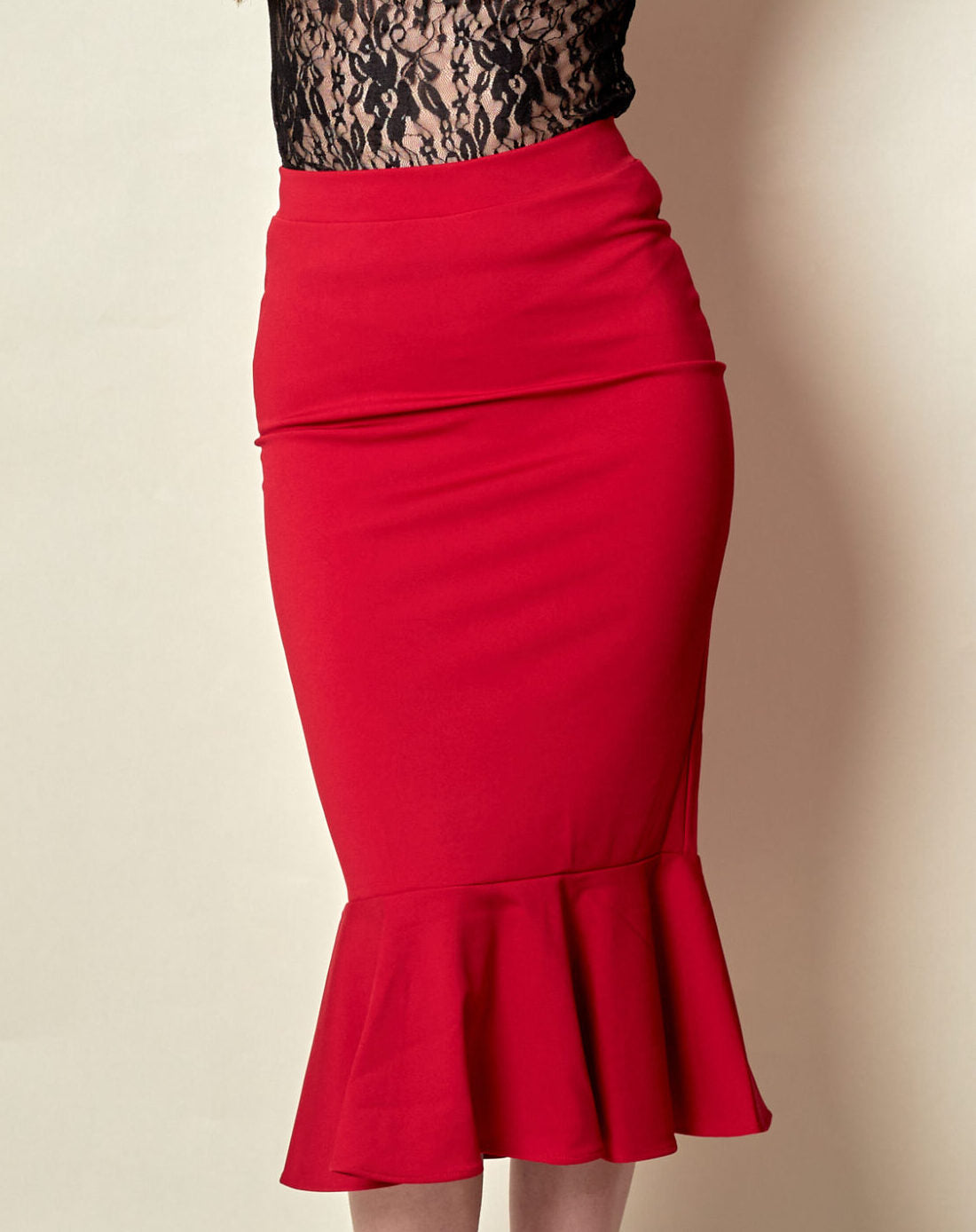 Falda Bardot Rojo
