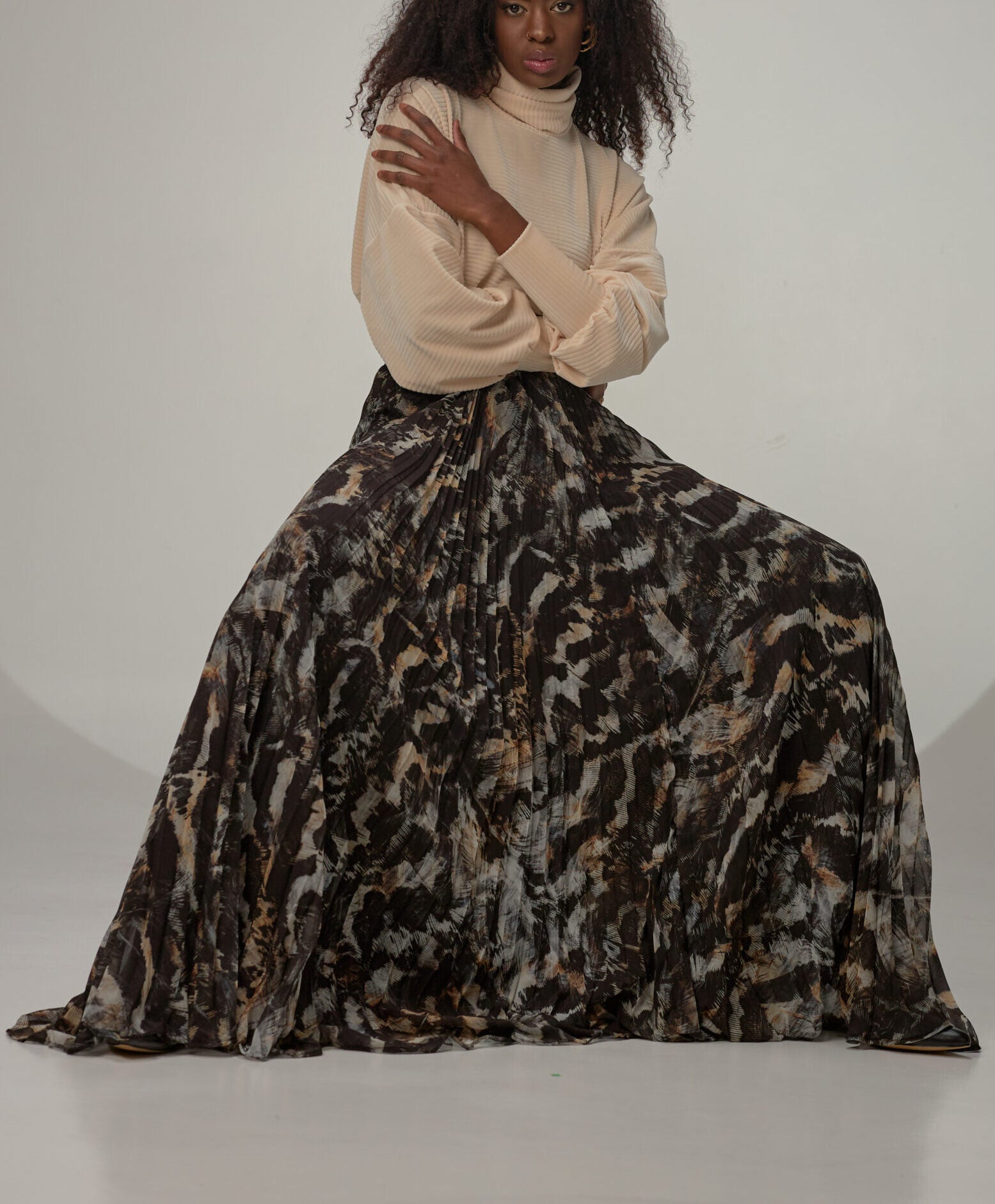 Falda Disdior Feathers Negro