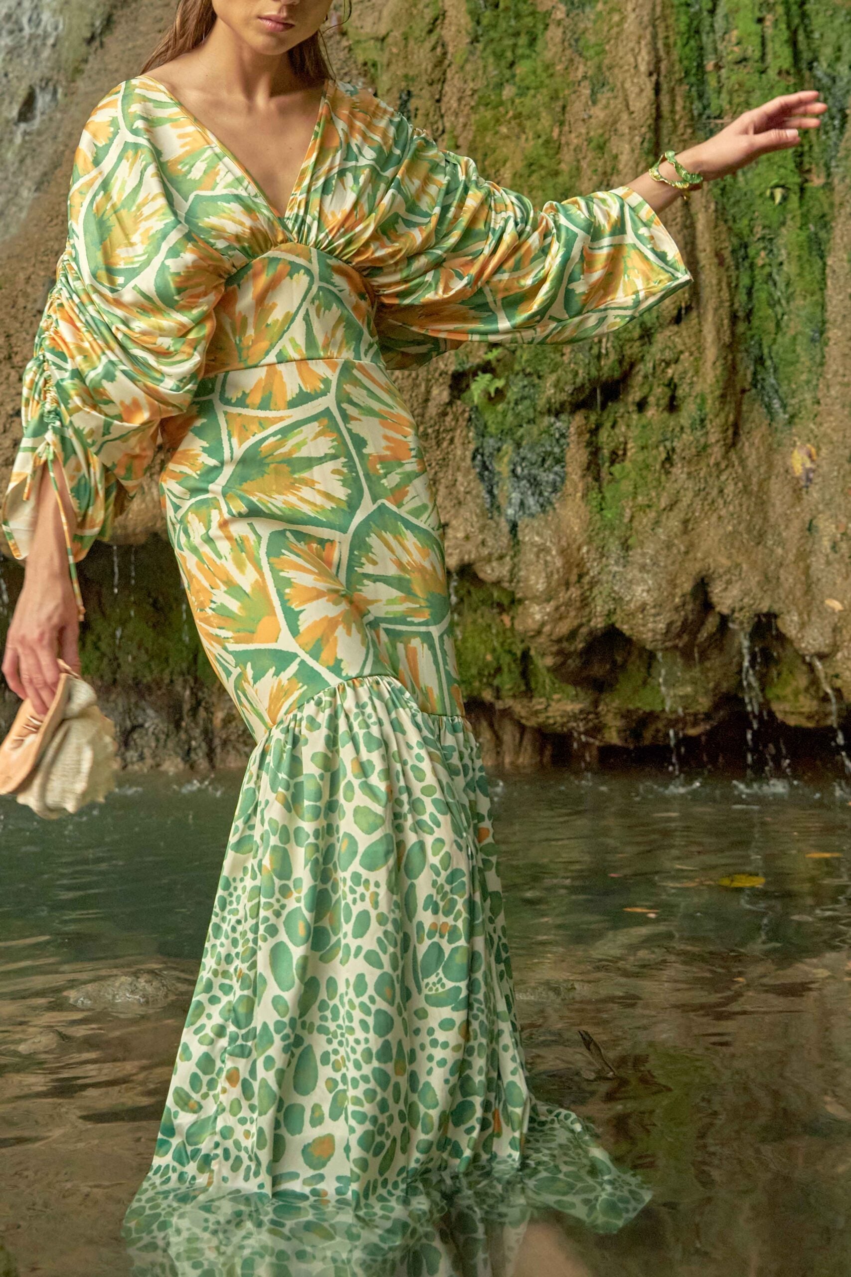 Vestido Musk Tortugas Verde
