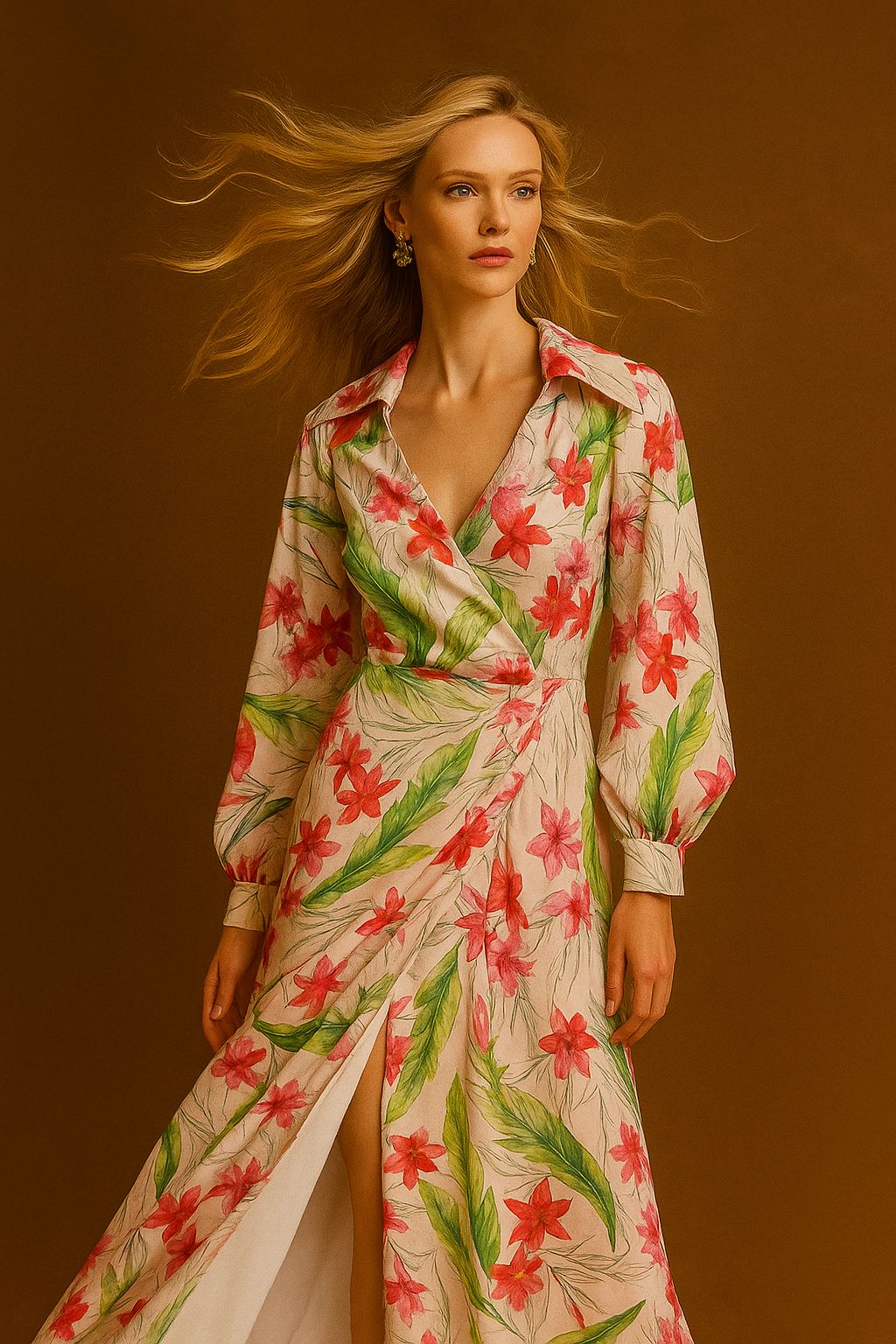 Vestido Balisia Flores Fondo Rosa