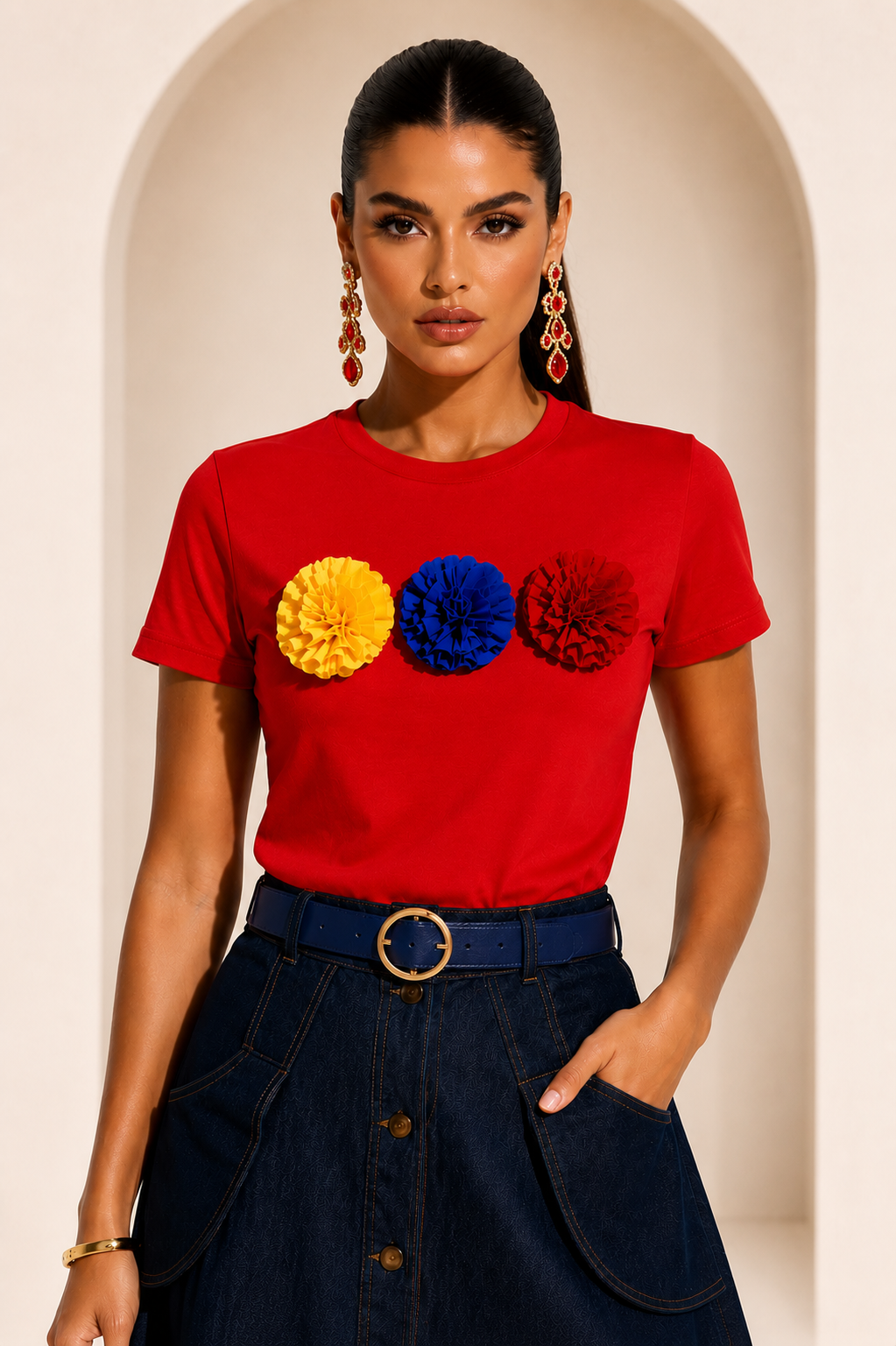 Camiseta Colombia rojo
