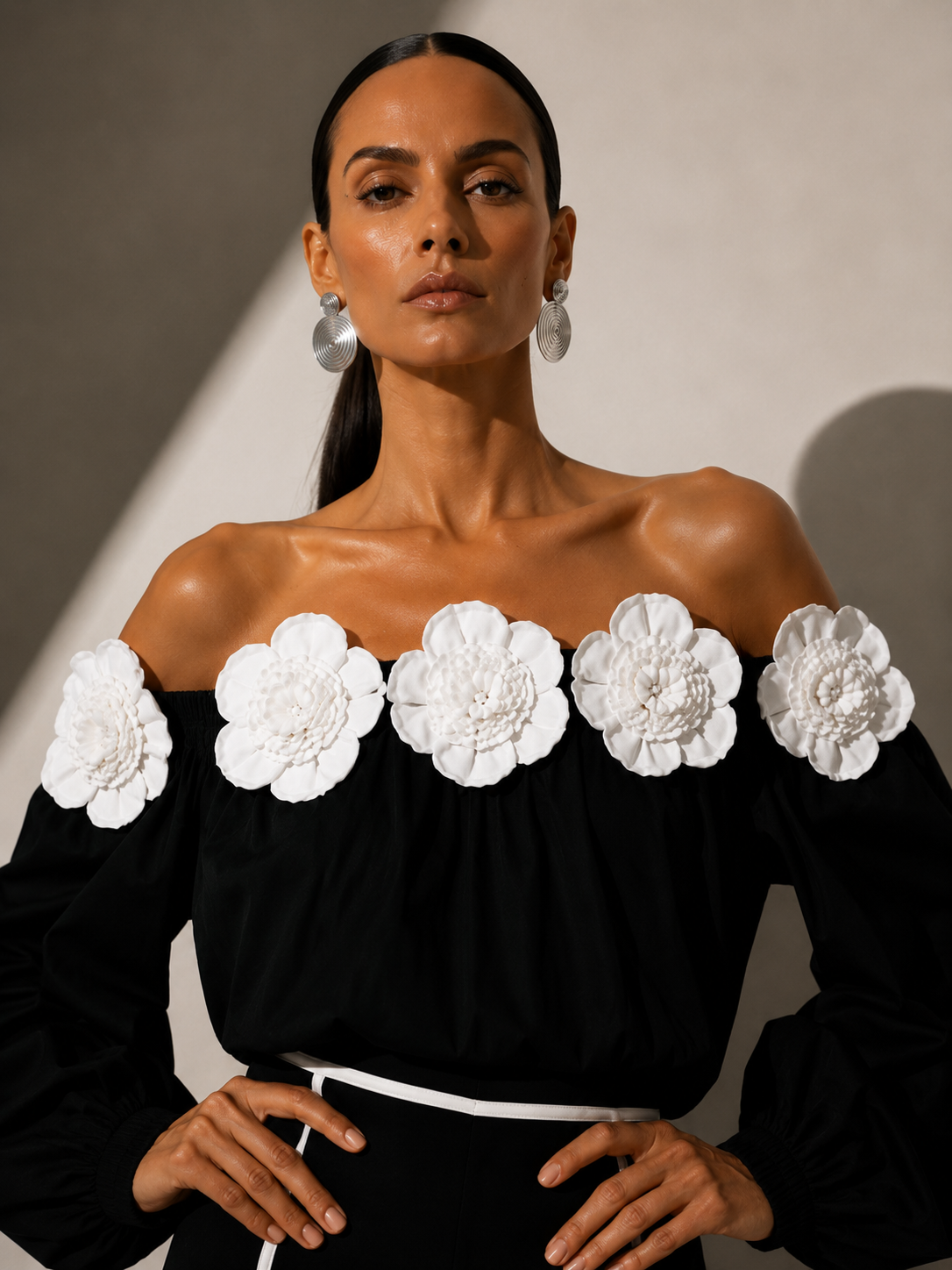Blusa Magnoleah negra + Blanca