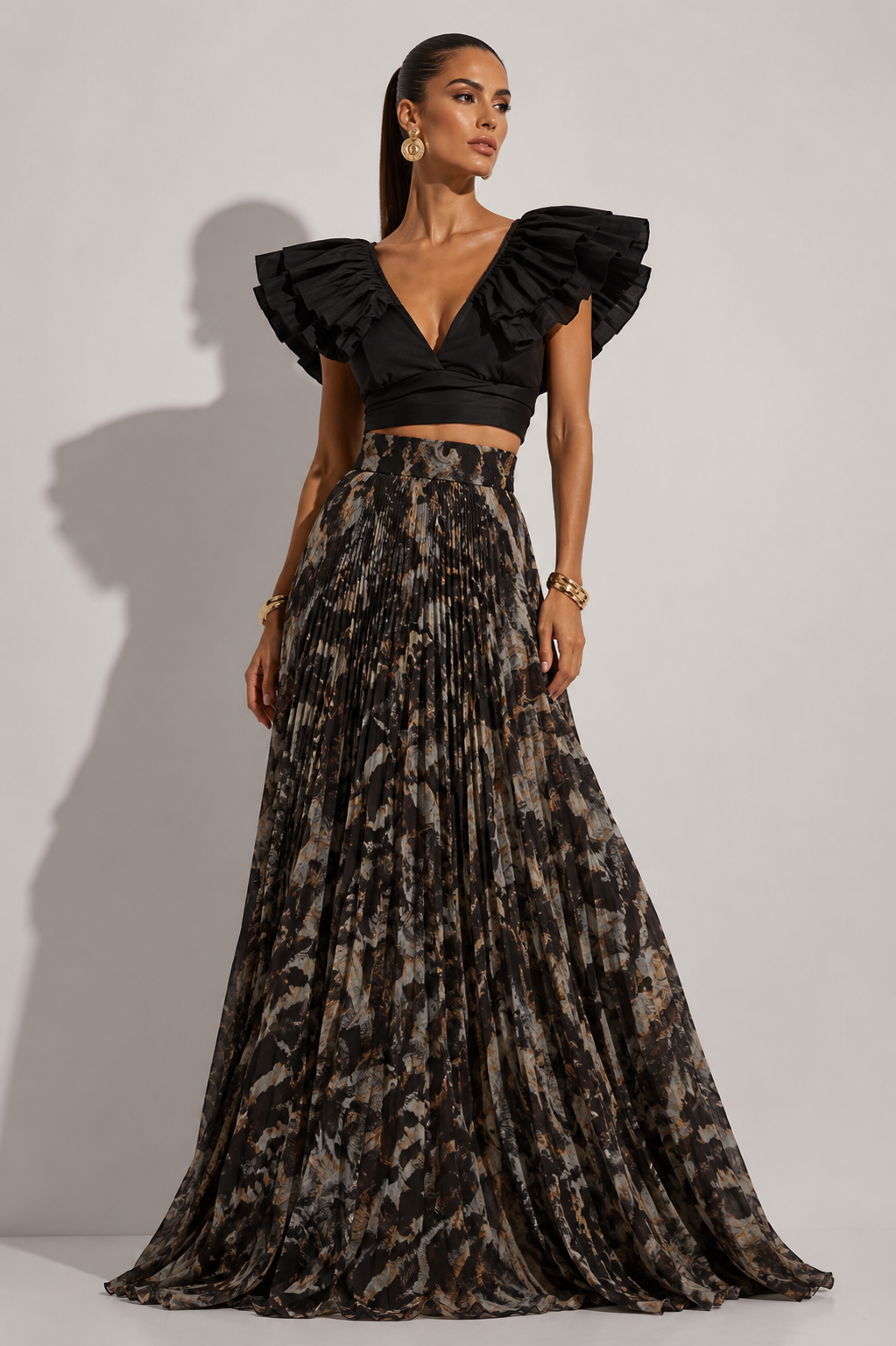 Falda Disdior Feathers Negro
