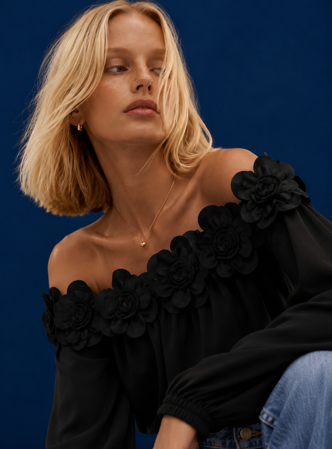 Blusa Magnoleah negro
