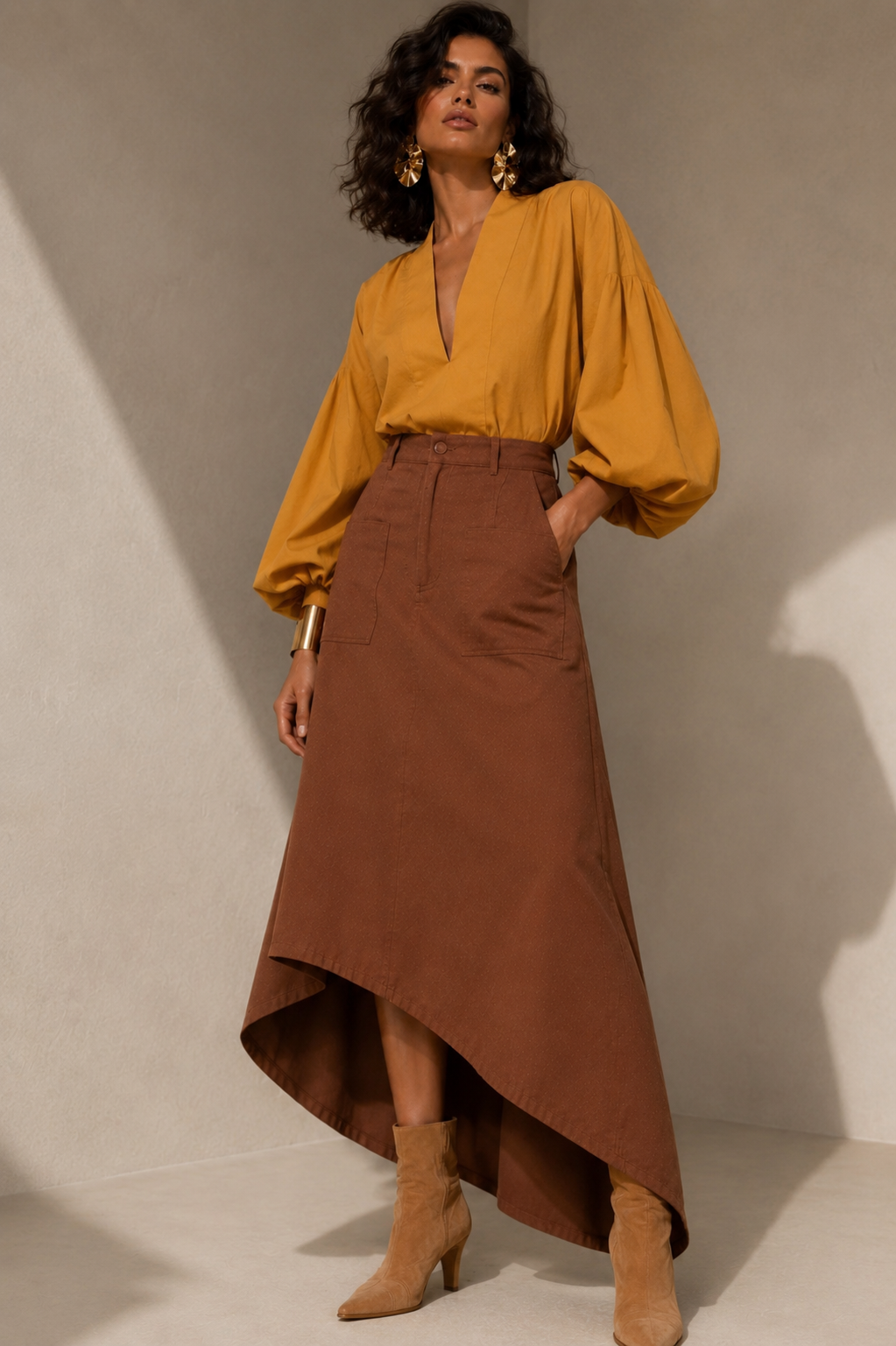 Blusa Polonia mostaza