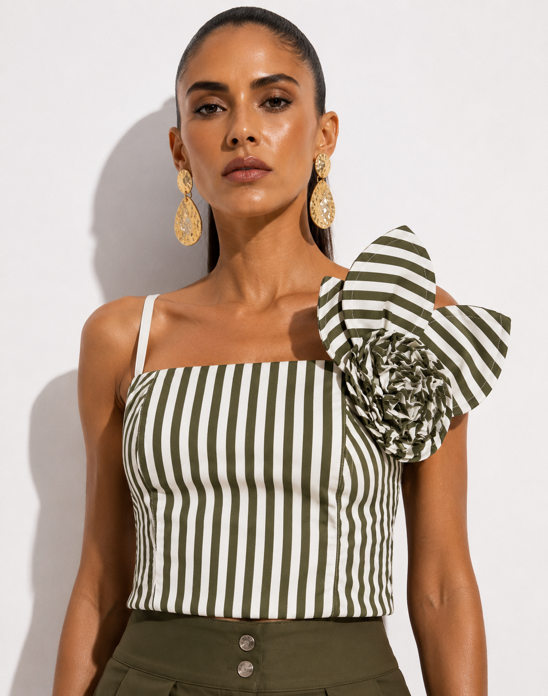 Top Berlim Rayas verdes