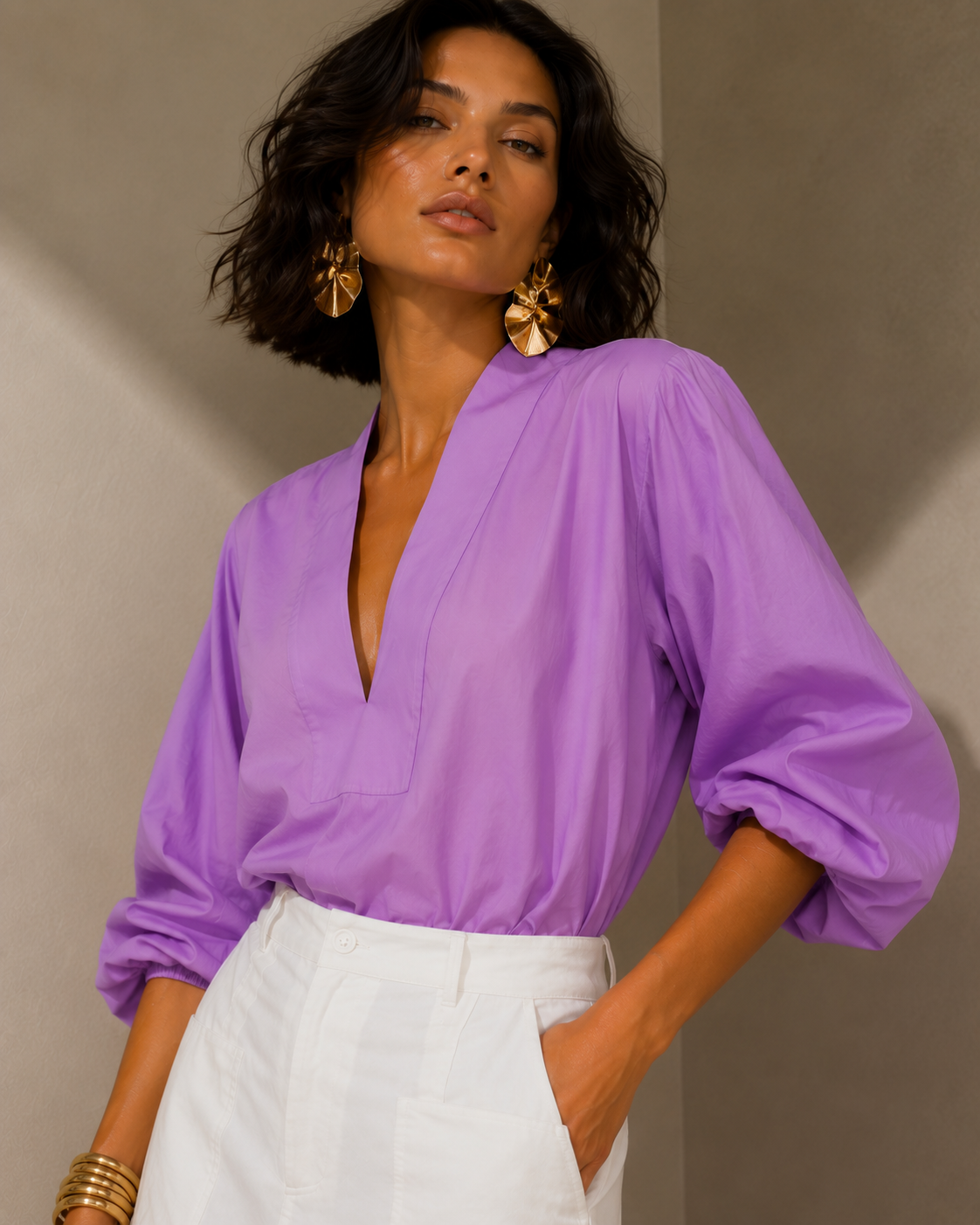 Blusa Polonia lila