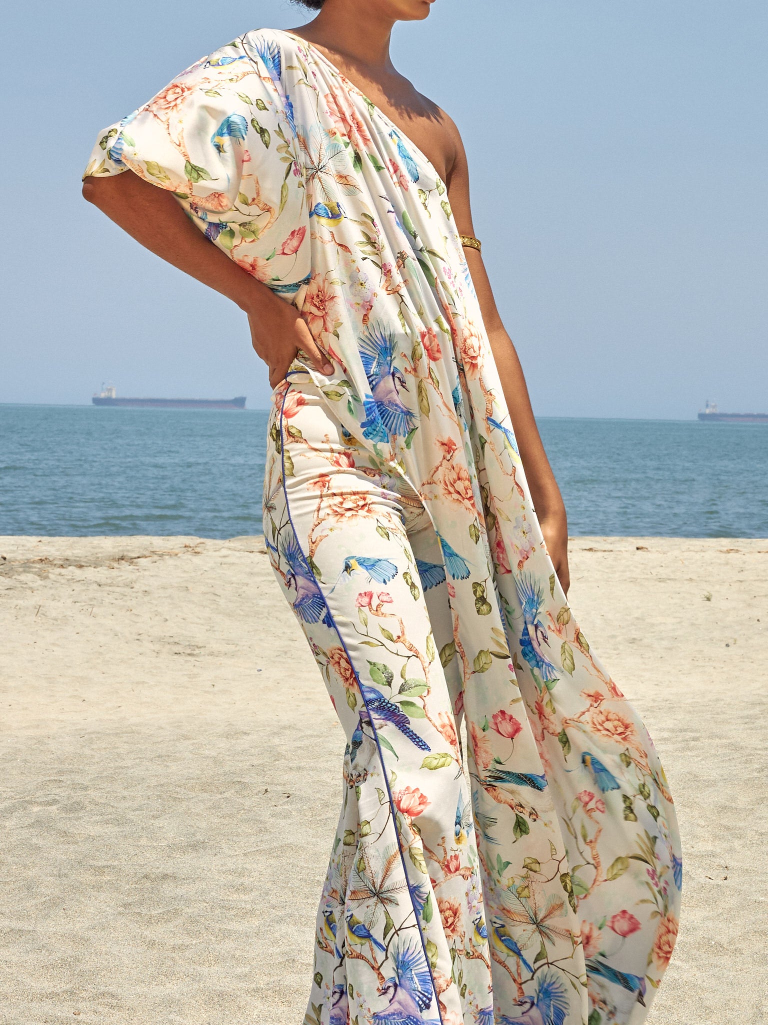 Blusa Amatista Pájaros Blancos