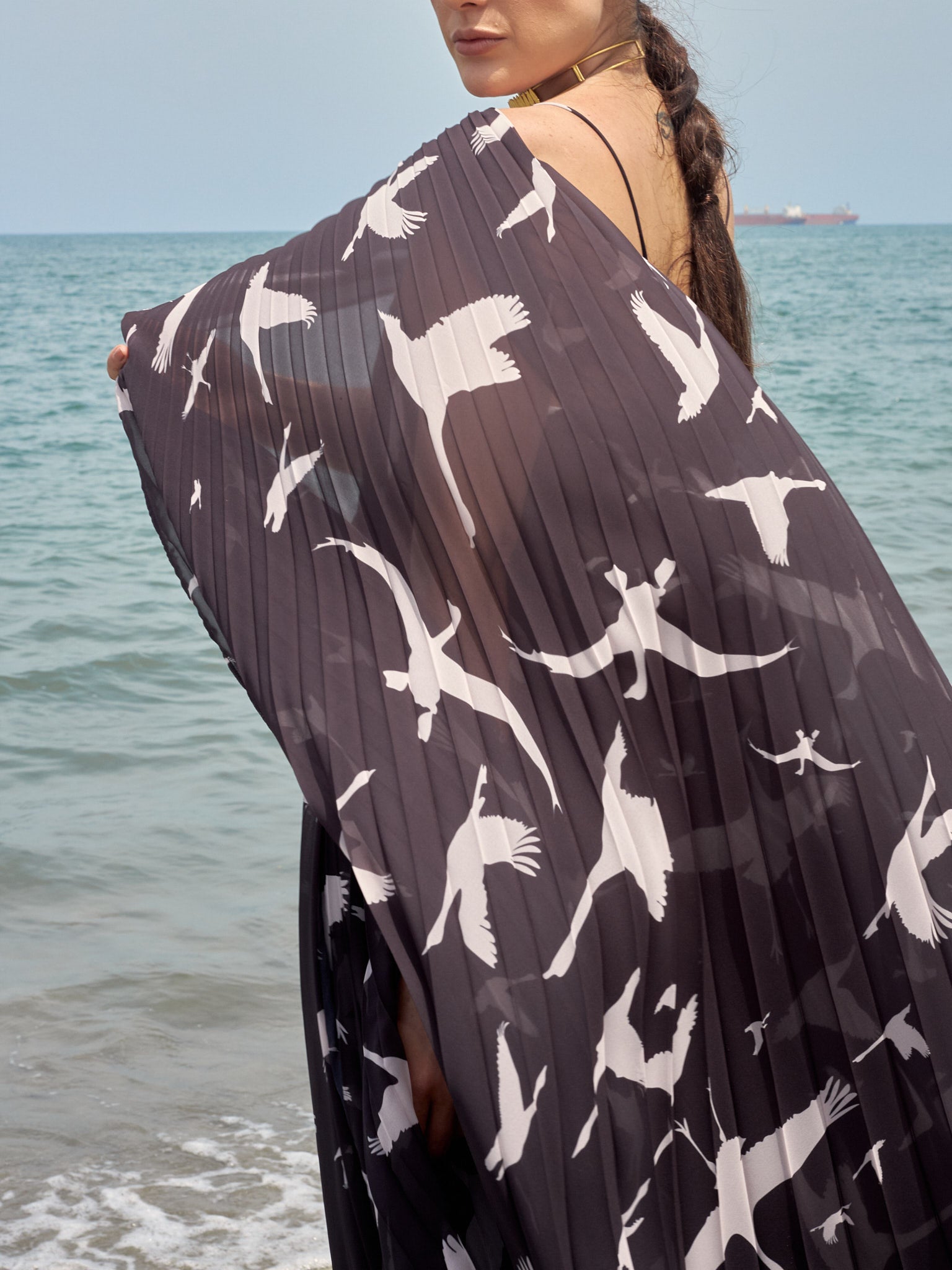 Vestido Aratoca Gaviotas Negro