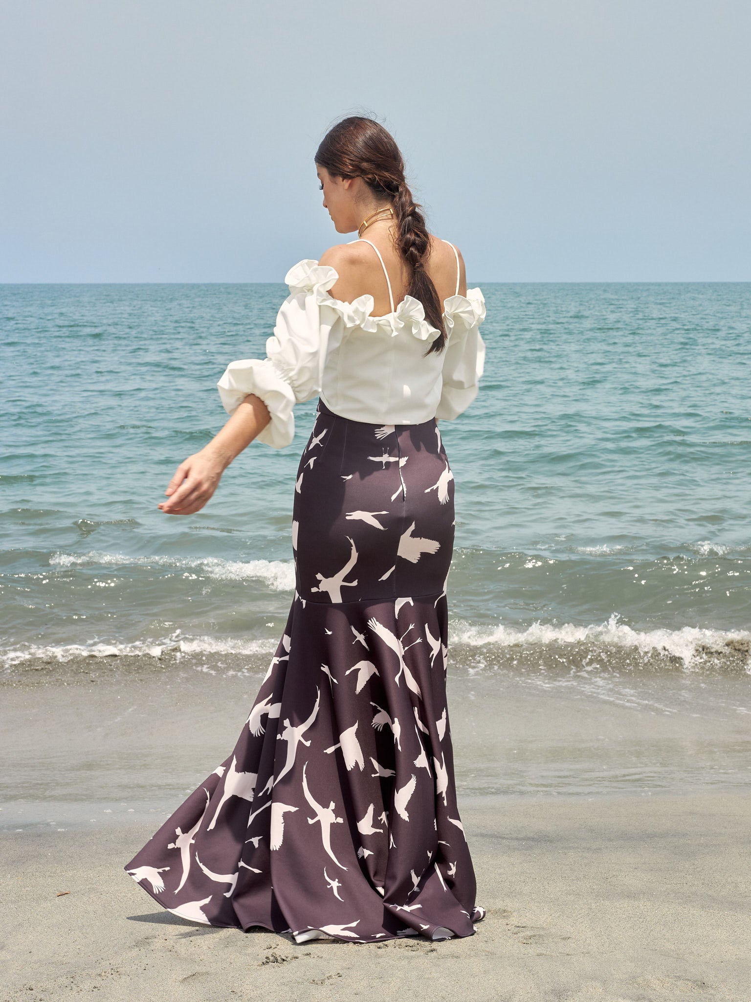 Blusa Tuck Marfil