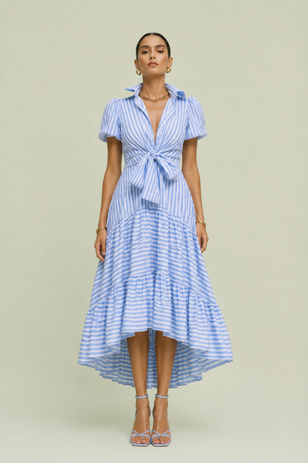 Vestido Filandia rayas azules