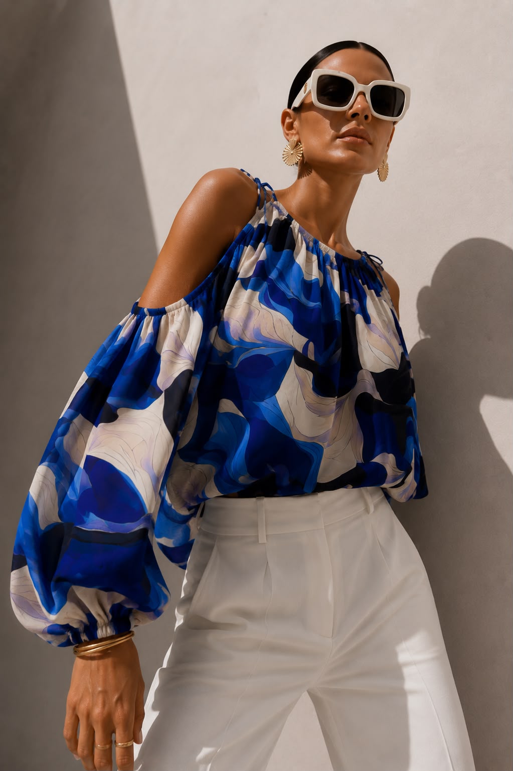 Blusa Bingo azul estampado