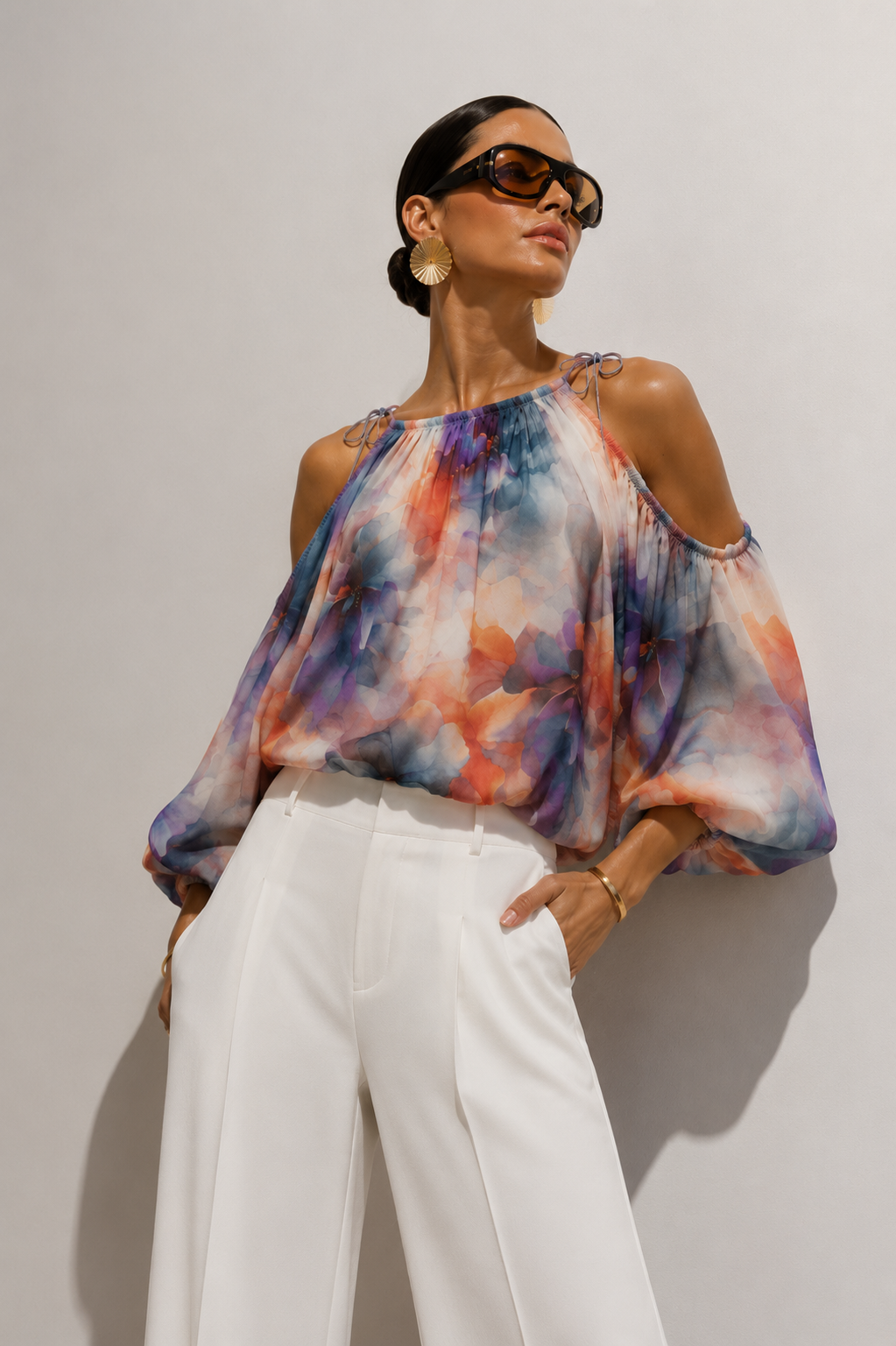 Blusa Bingo tonos moras