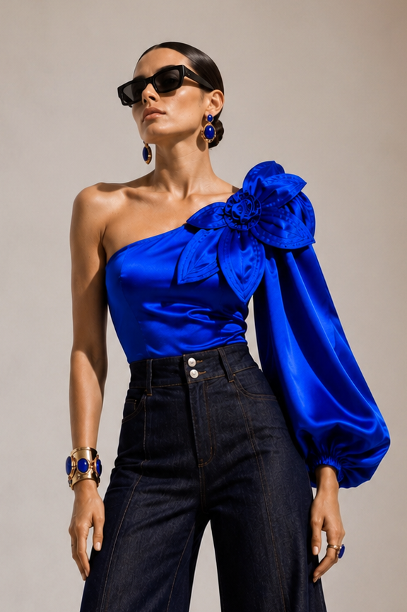 Blusa Flouren azul