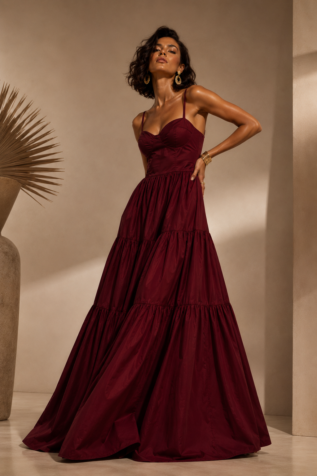 Vestido Pijao vinotinto