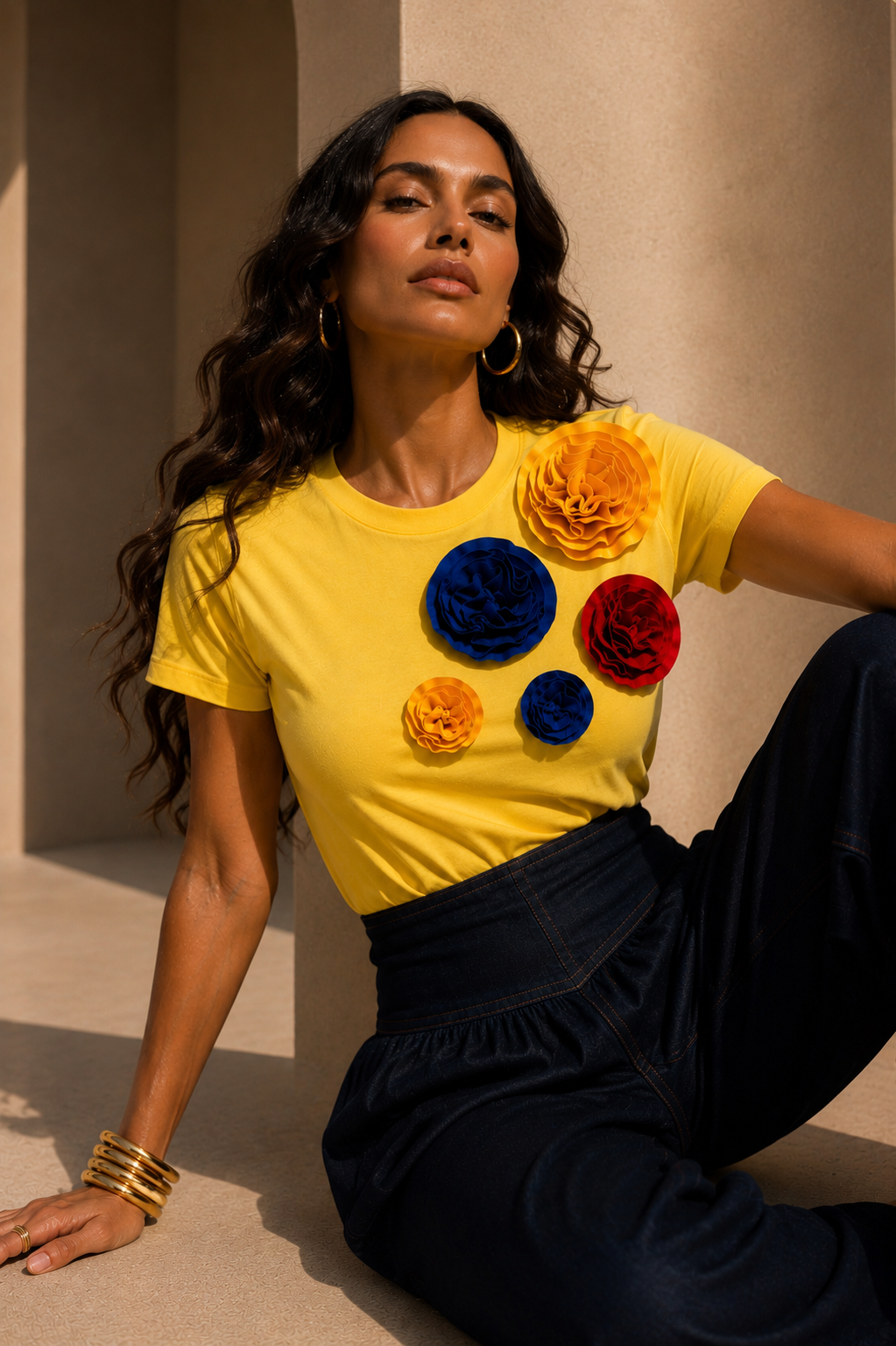 Camiseta Colombia Florece amarilla