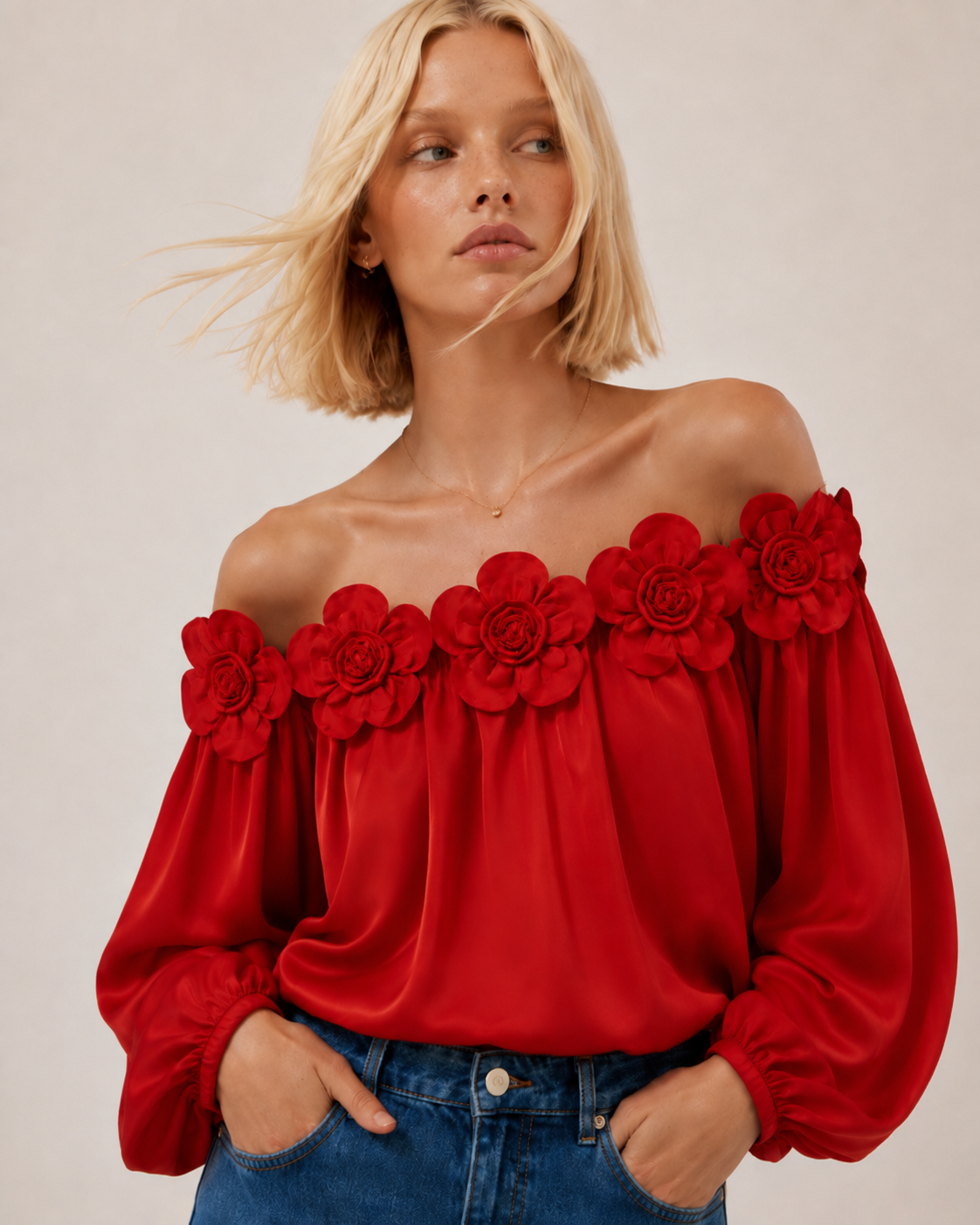 Blusa Magnoleah rojo