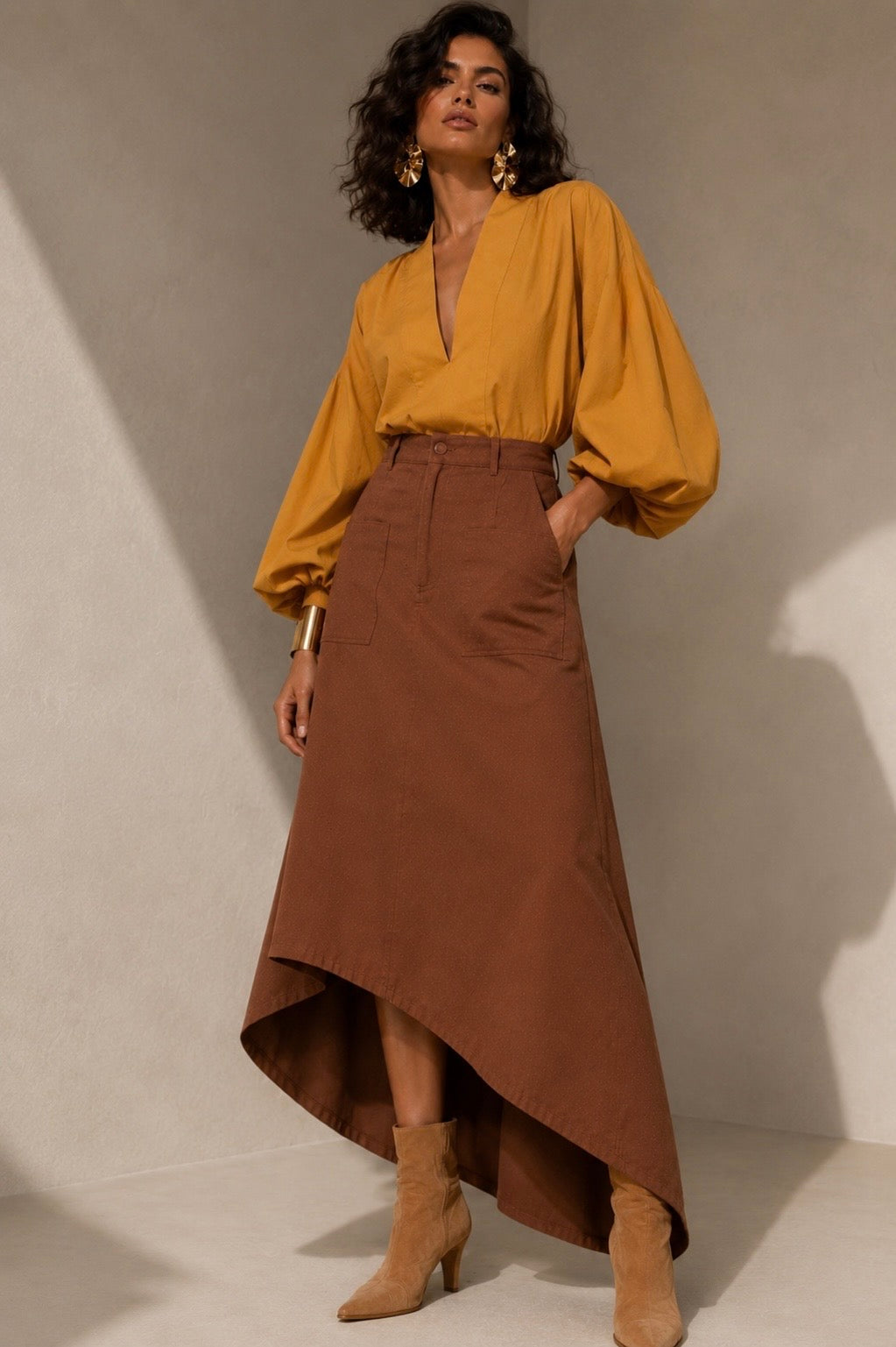 Blusa Polonia mostaza