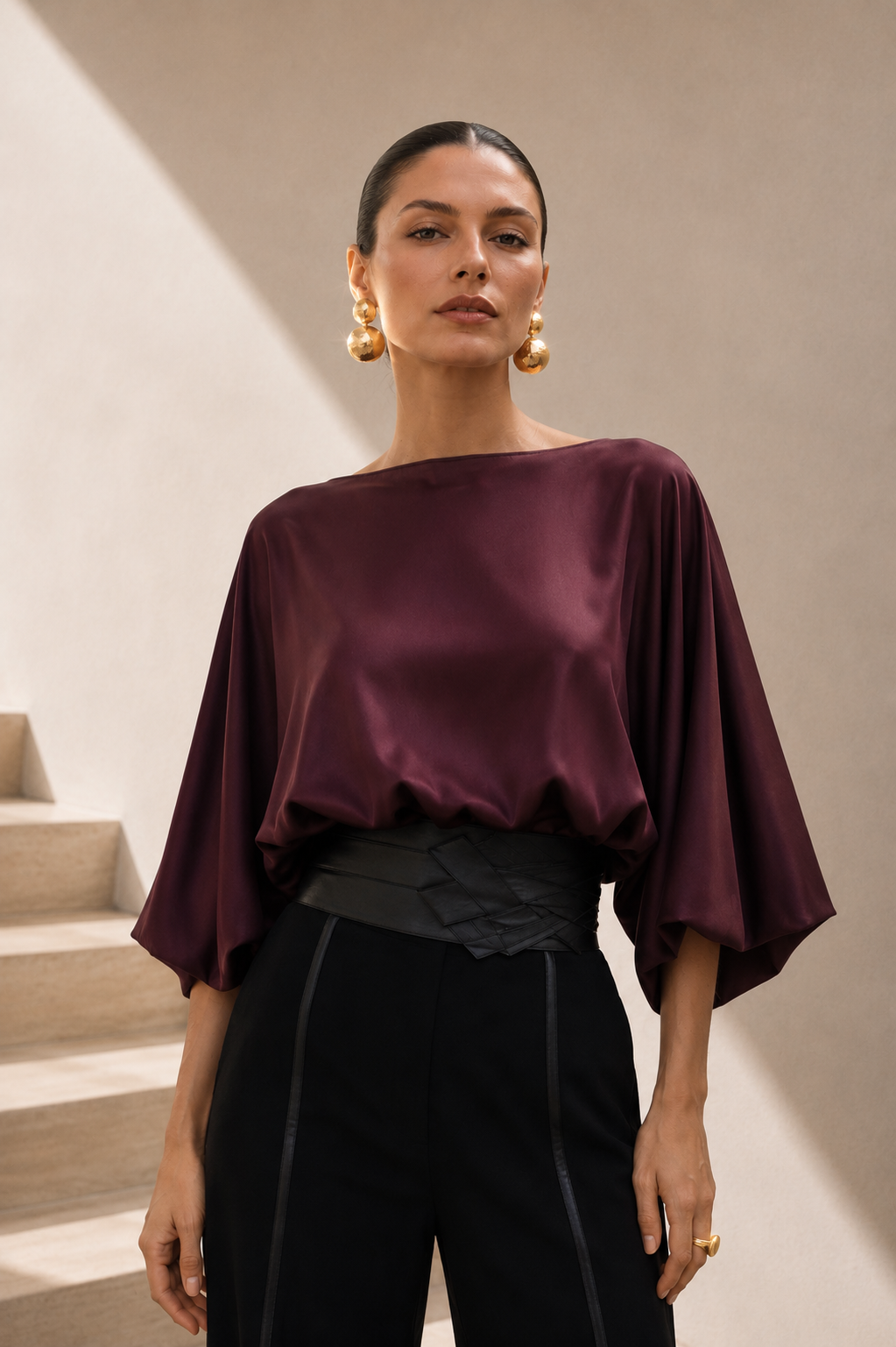 Blusa Exitosa vinotinto