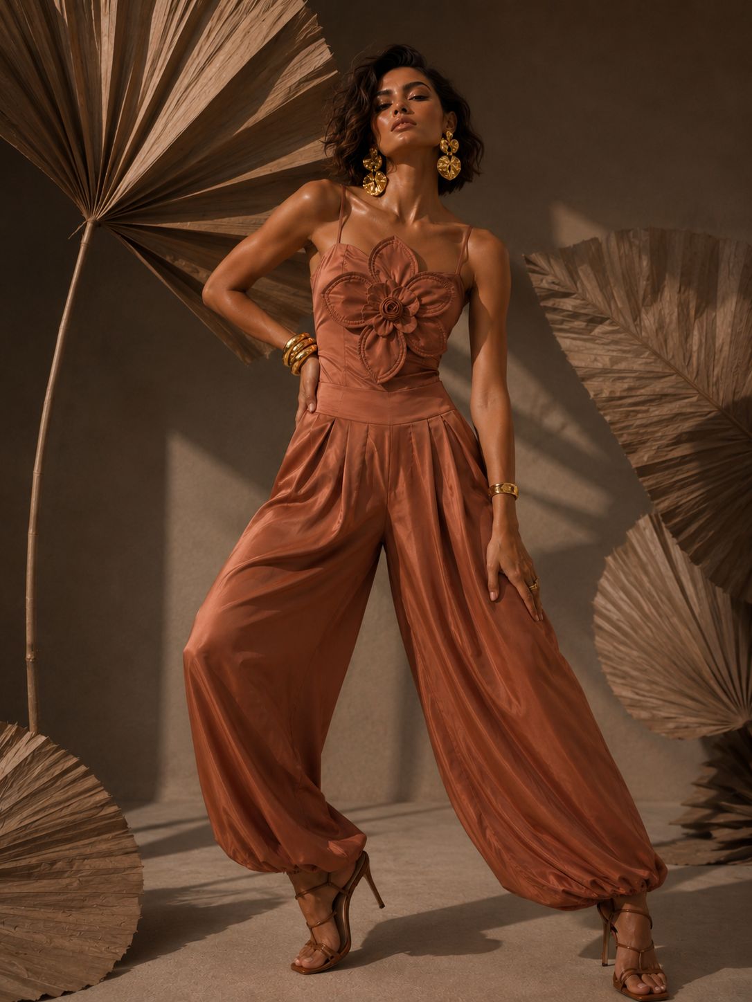 Blusa Nuguet caramelo