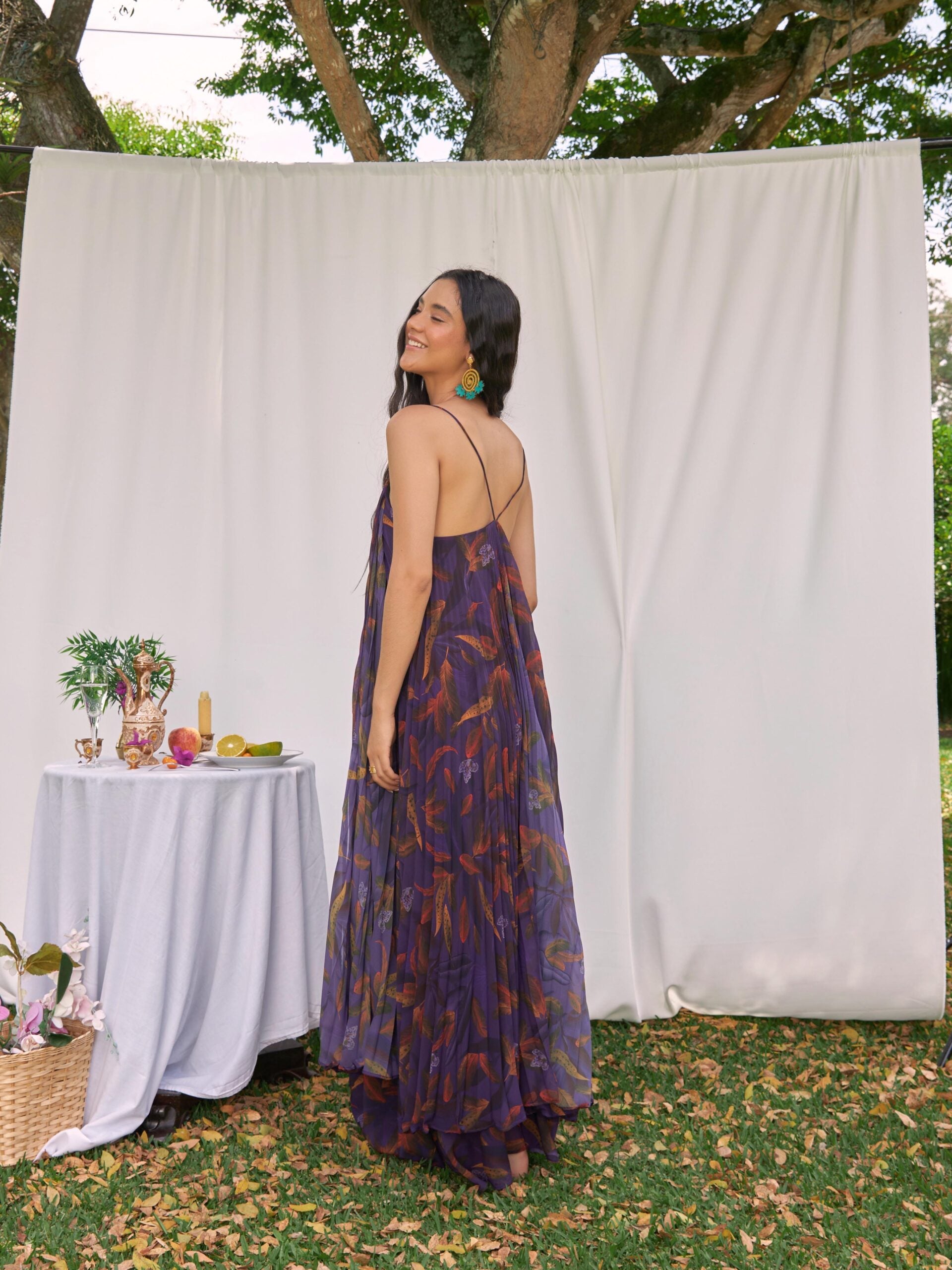 Vestido Aratoca Morado Estampado