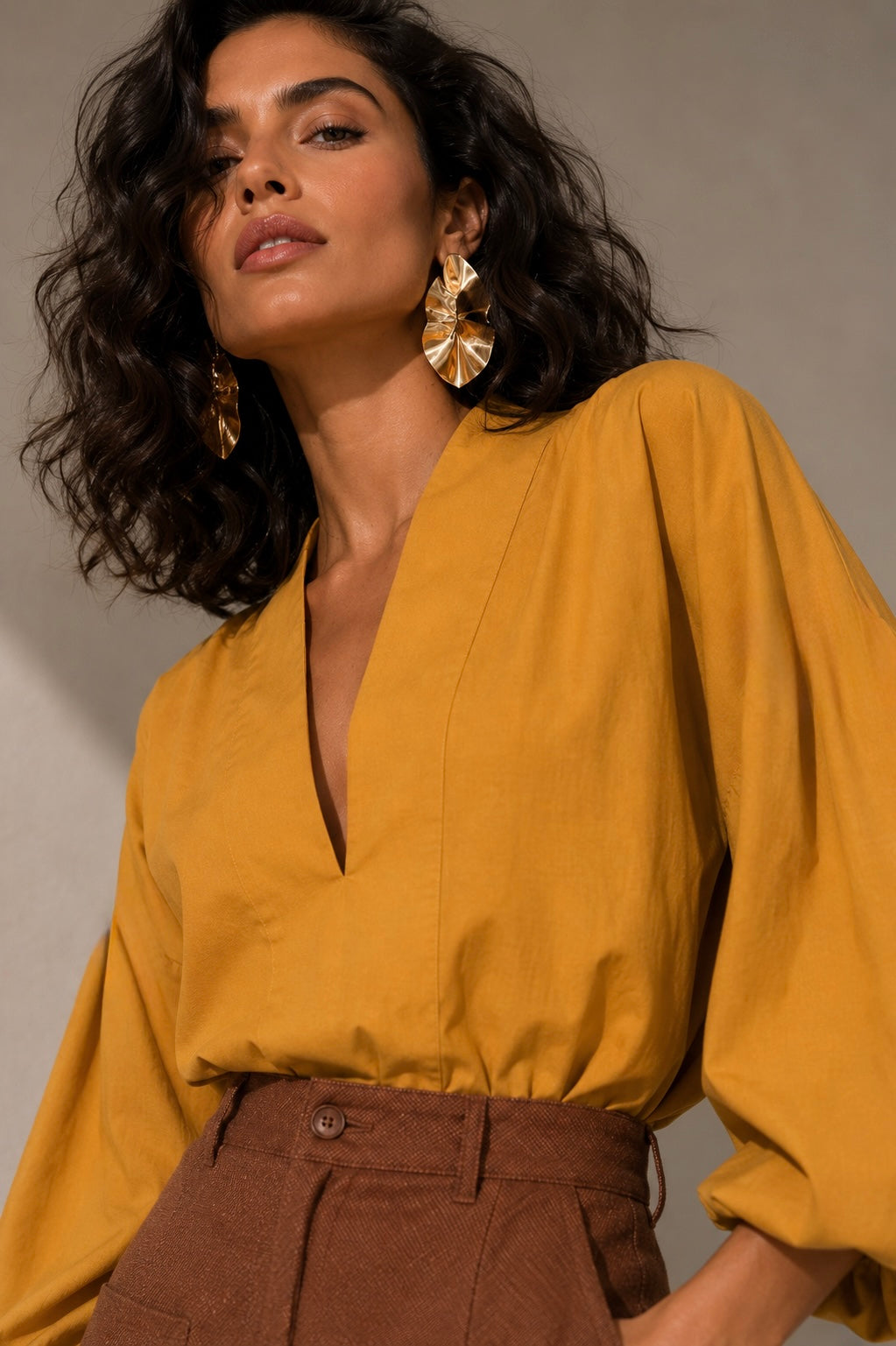 Blusa Polonia mostaza