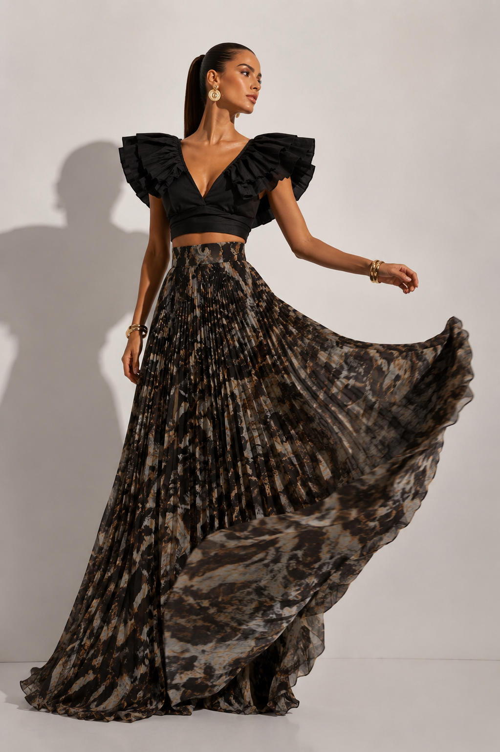 Falda Disdior Feathers Negro