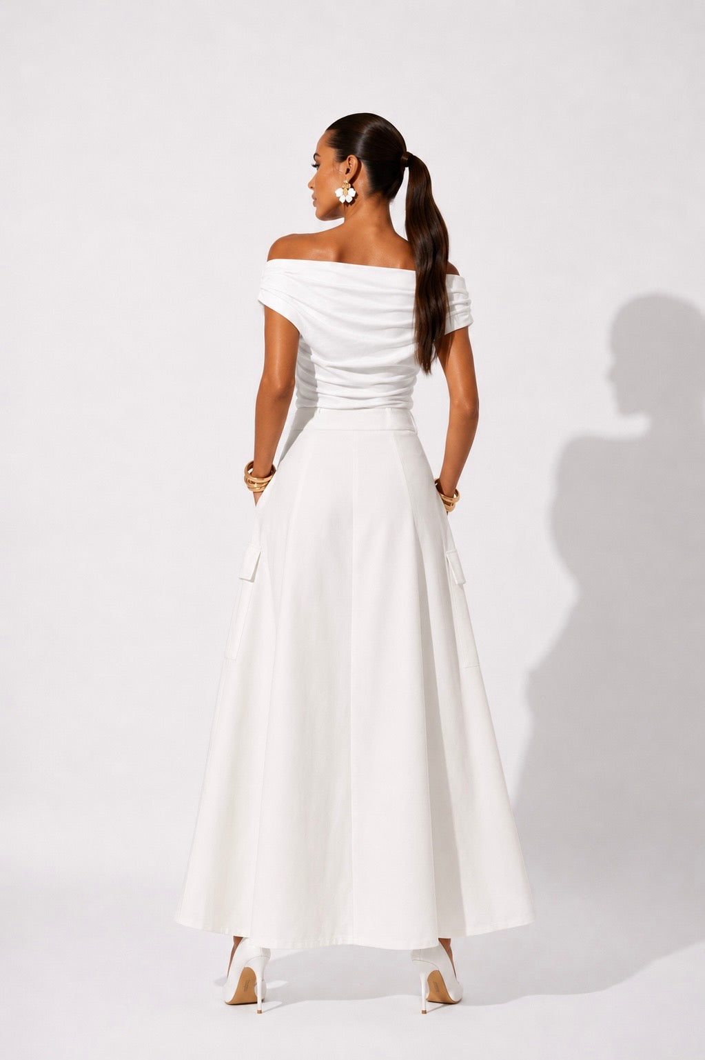Falda Pétalos Blanco
