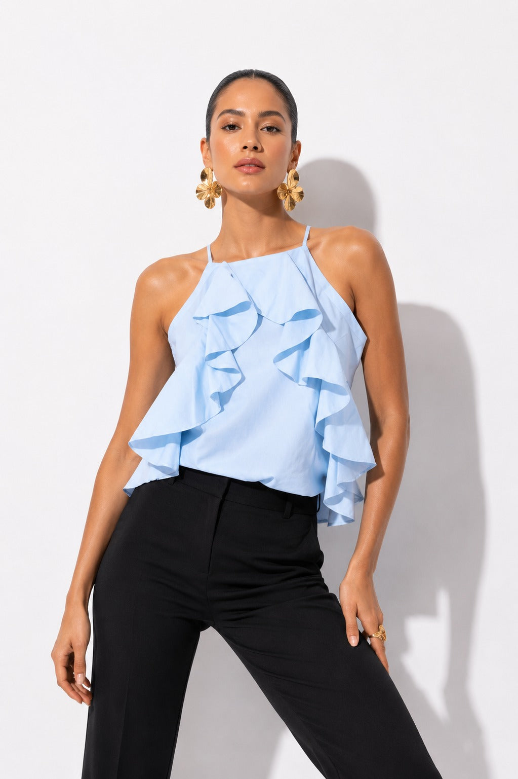 Blusa Valenciana Celeste