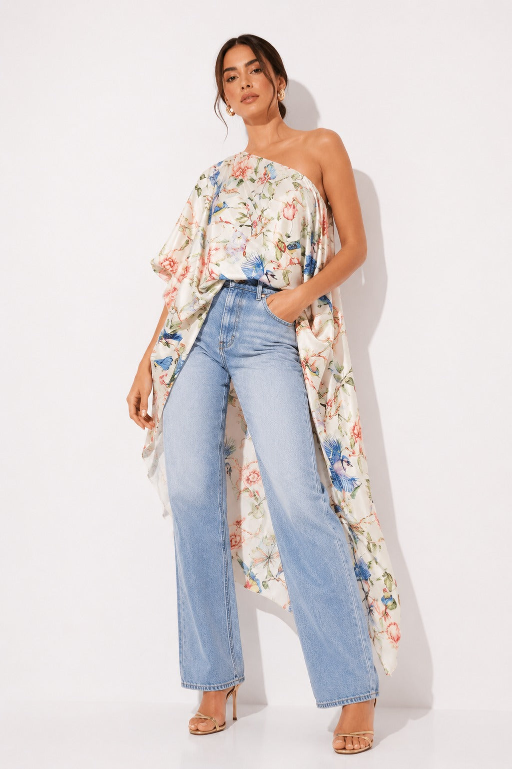 Blusa Amatista Pájaros Blancos