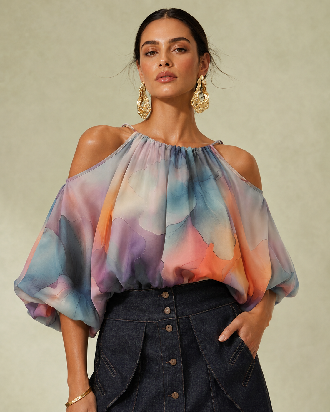 Blusa Bingo tonos moras