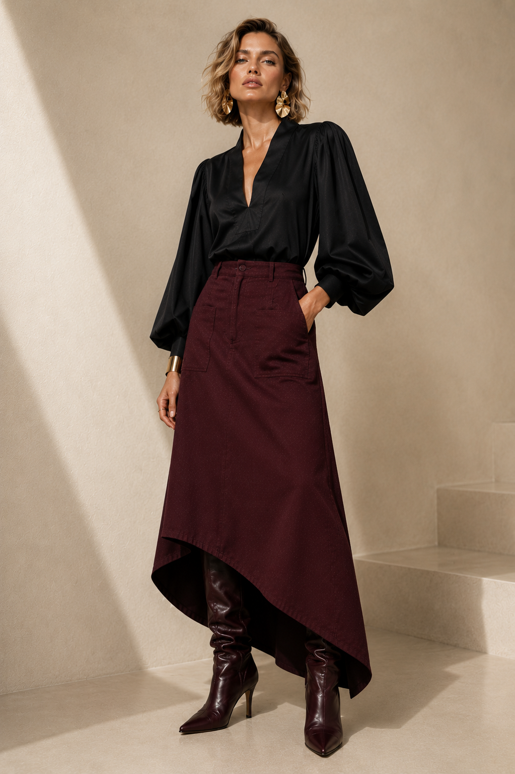 Blusa Polonia negro