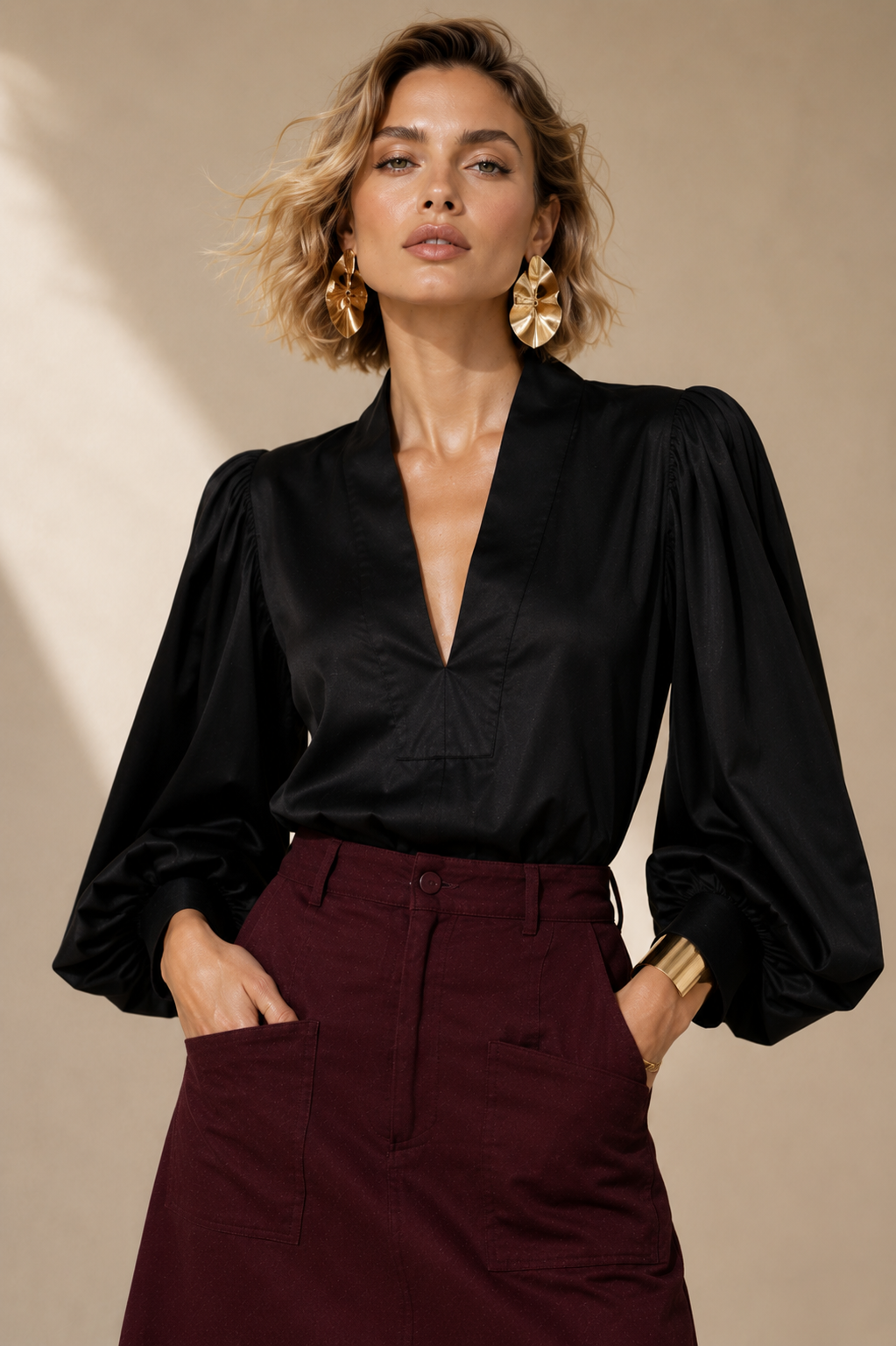 Blusa Polonia negro