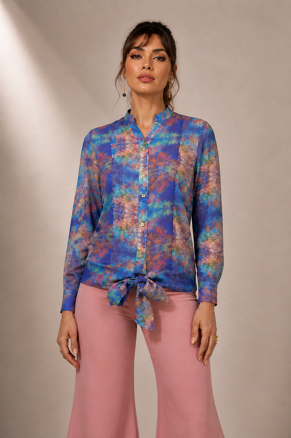 Blusa Alina Morado Estampado