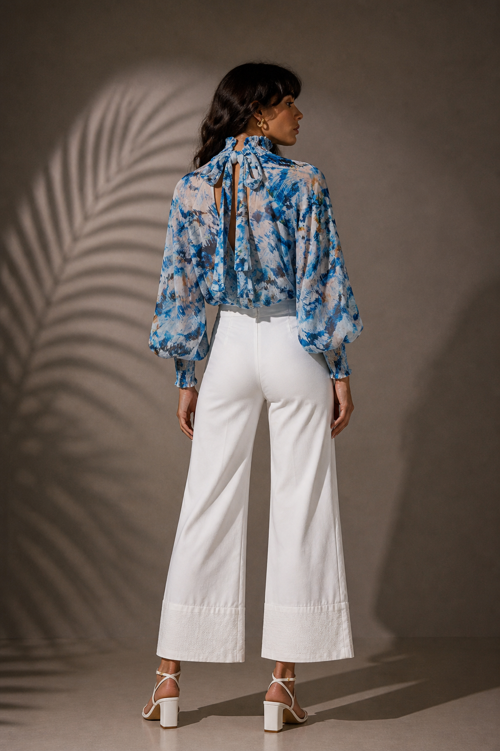 Blusa Brestel Plumas Azul