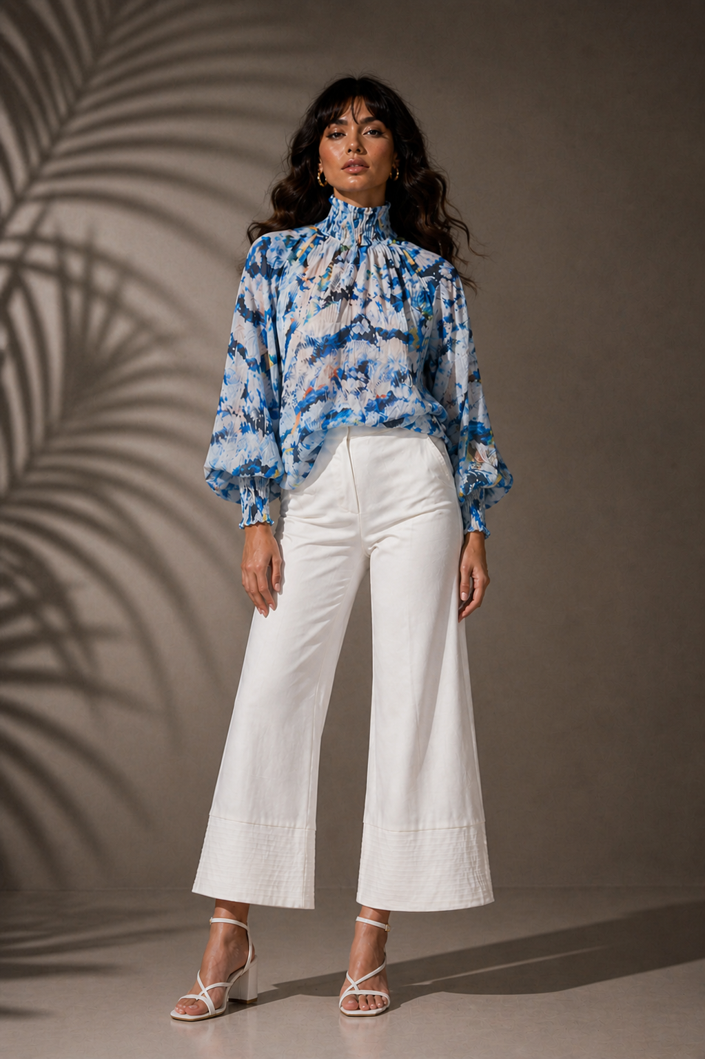 Blusa Brestel Plumas Azul