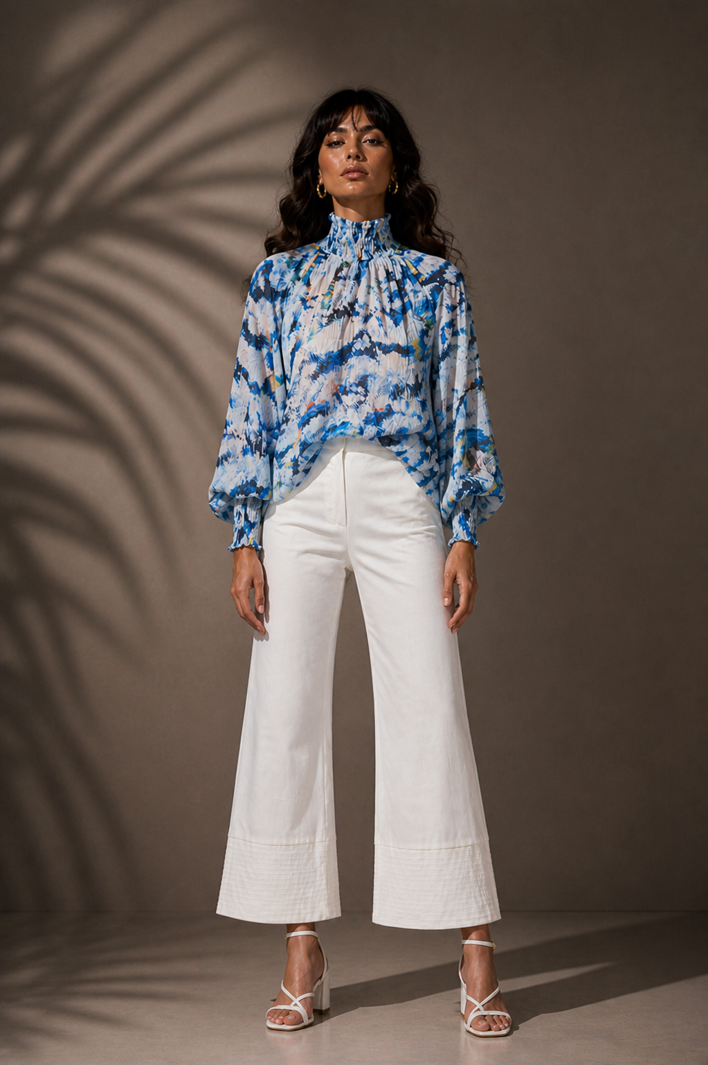 Blusa Brestel Plumas Azul