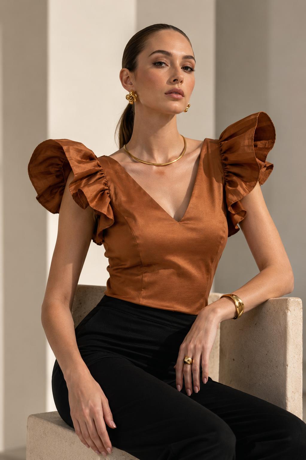 Blusa Bursa Terracota