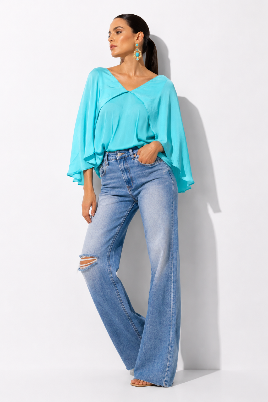 Blusa Gloria 2 Aguamarina