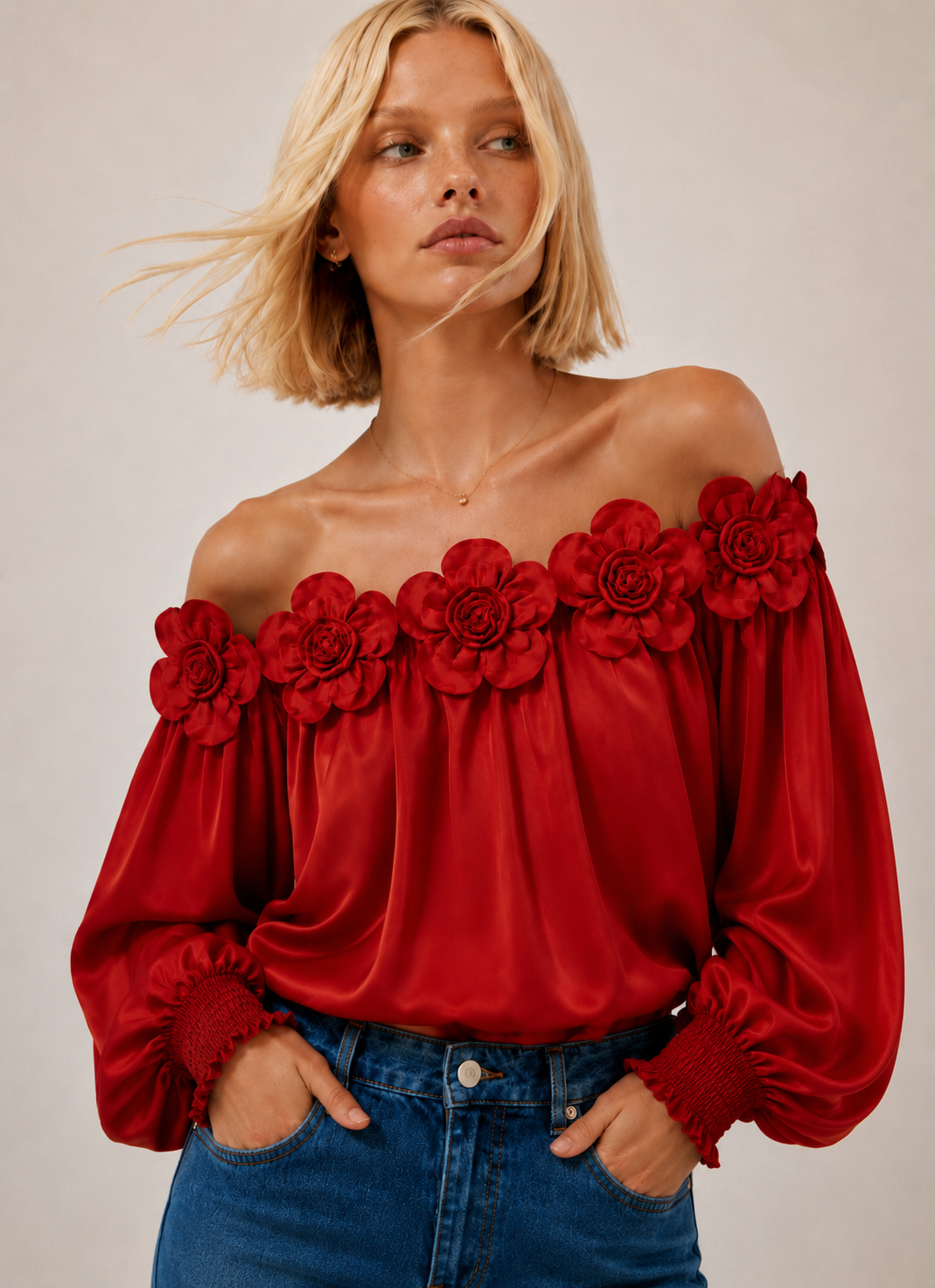 Blusa Magnoleah rojo