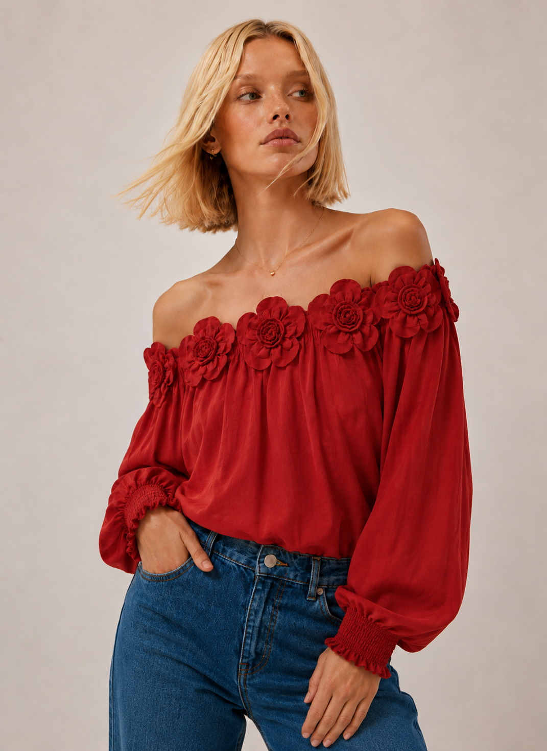 Blusa Magnoleah rojo