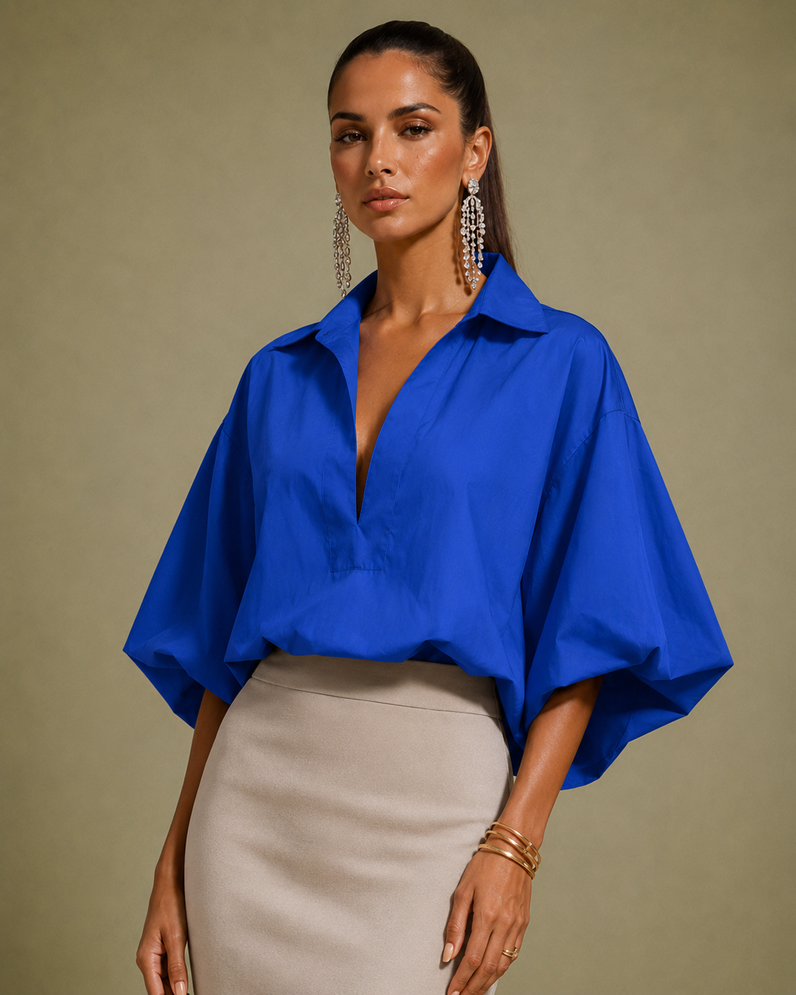 Blusa Popular Azul U