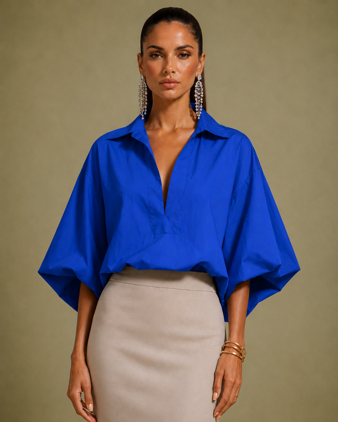 Blusa Popular Azul U